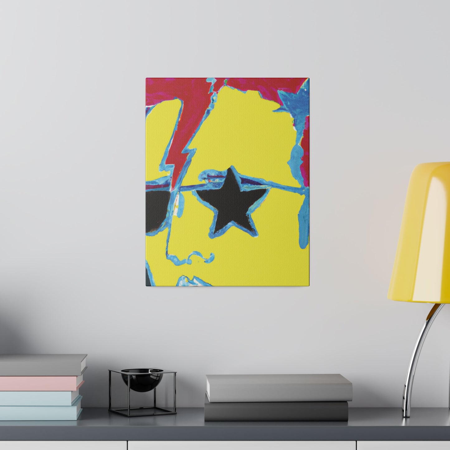 1454X - Rockstar Painting Print | Face | Abstract | Poster | Home Decor | Wall Art | Music Art | Canvas