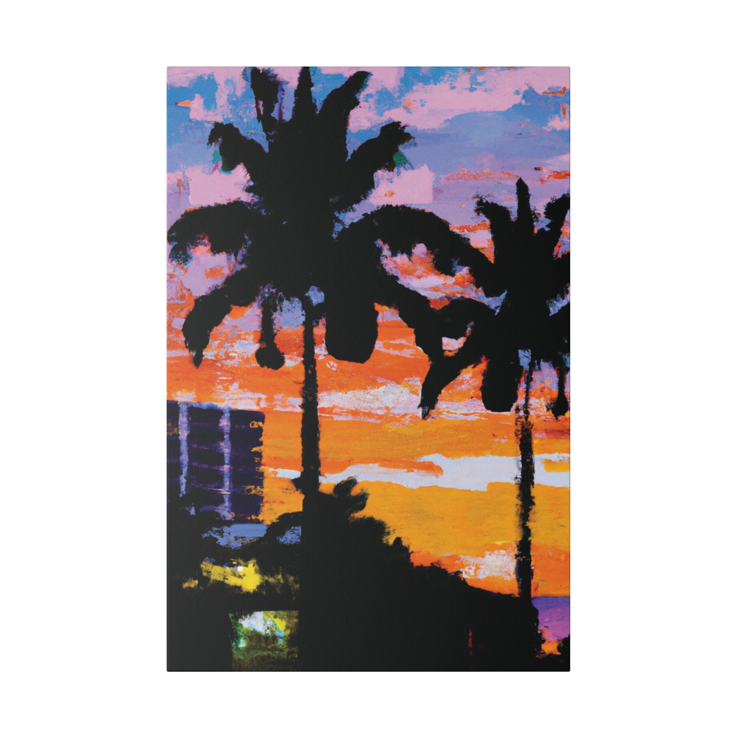 4756G - Miami Beach Sunset Painting Print | Miami | Beach | Sunset | Poster | Home Decor | Wall Art | Canvas