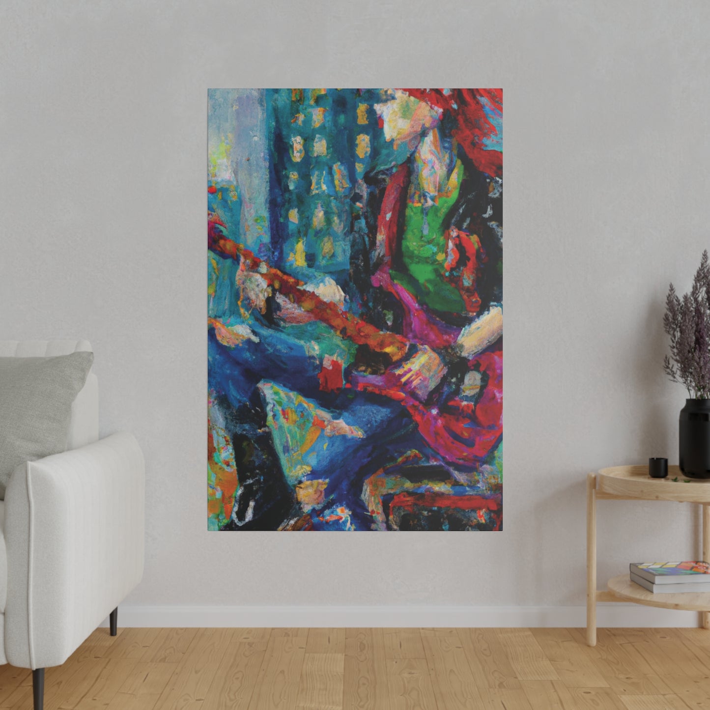 5937P - Rockstar Oil Painting Style Print | Poster | Home Decor | Wall Art | Music Art | Canvas