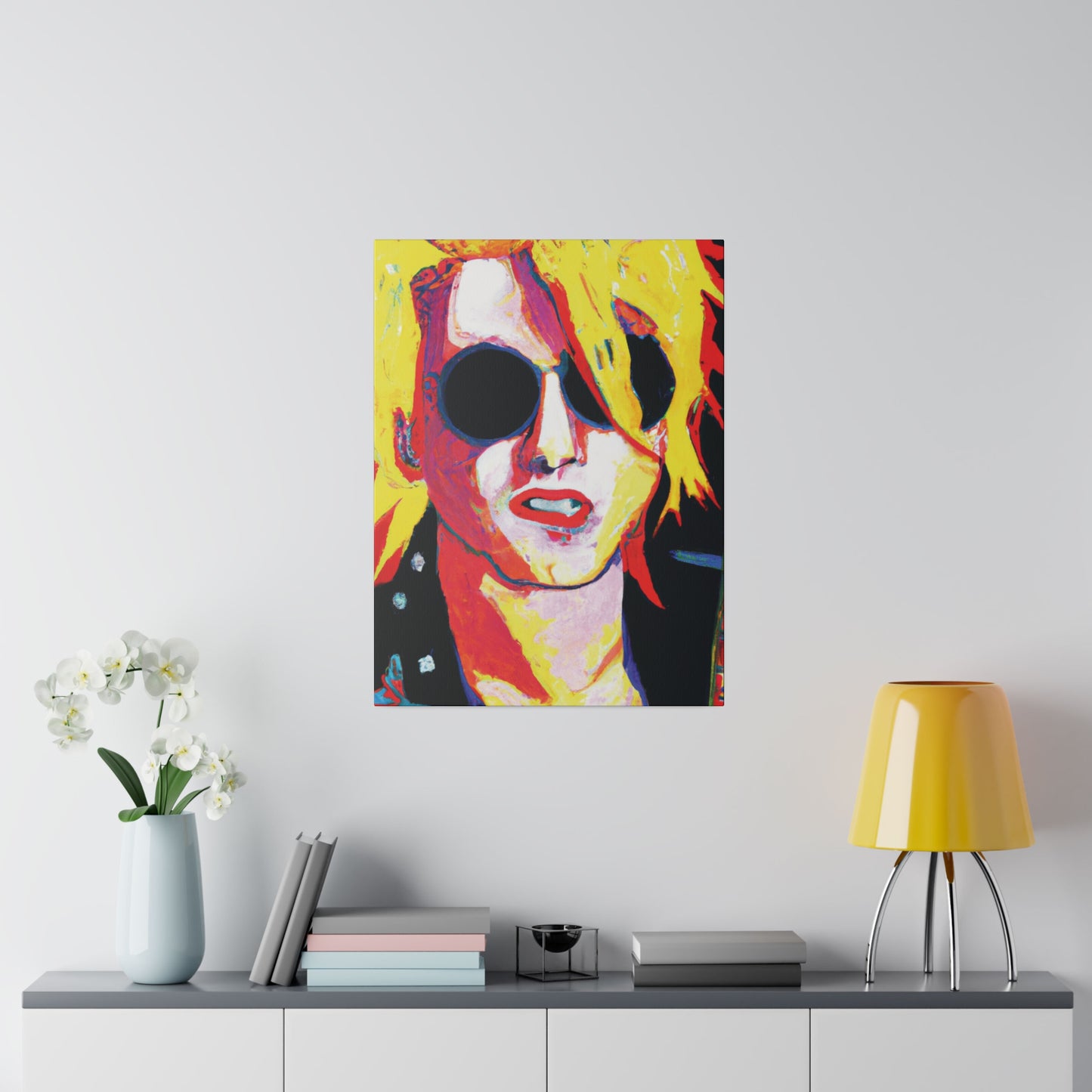 4786R - Rockstar Painting Print | Face | Abstract | Poster | Home Decor | Wall Art | Music Art | Canvas