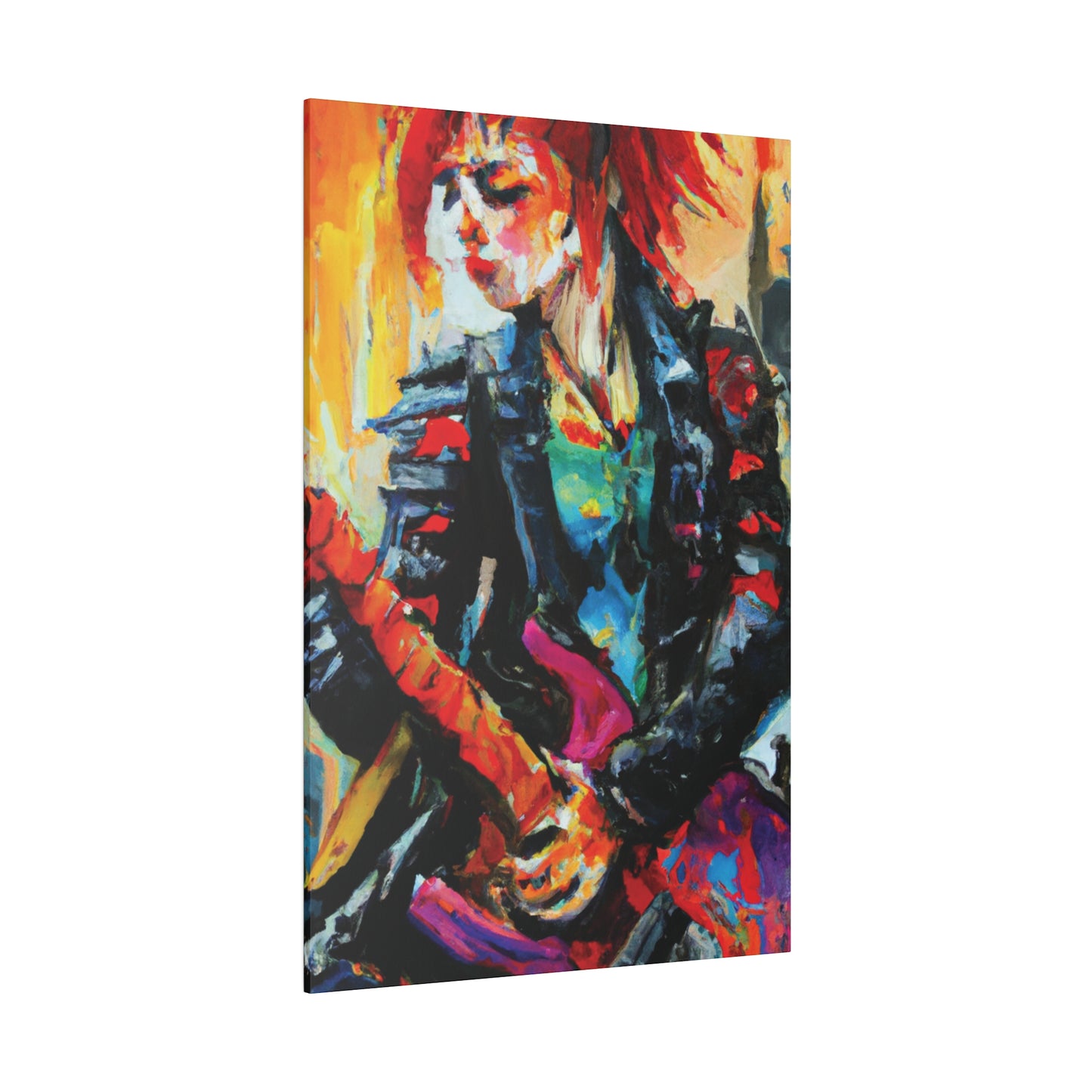 8596X - Rockstar Oil Painting Style Print | Poster | Home Decor | Wall Art | Music Art | Canvas