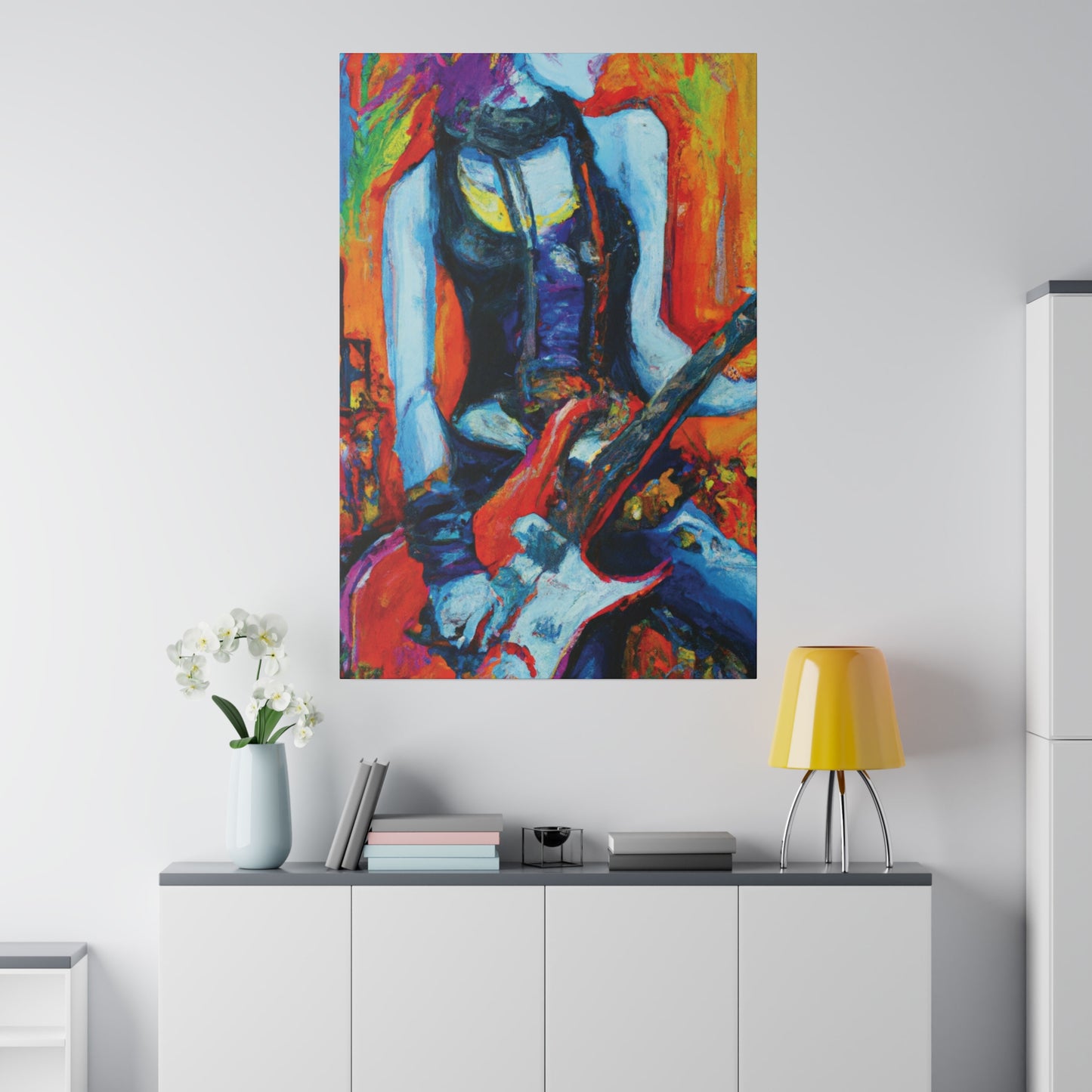 9232G - Rockstar Oil Painting Style Print | Poster | Home Decor | Wall Art | Music Art | Canvas