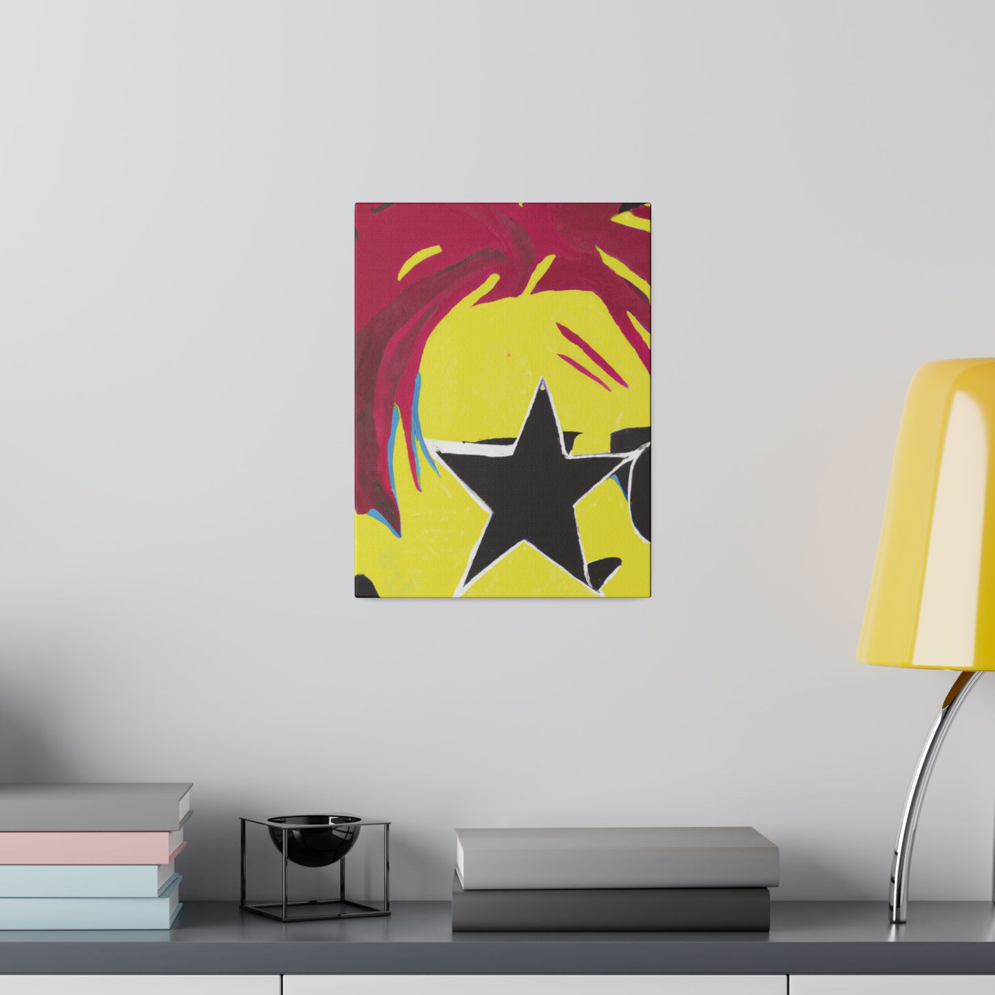5063P - Rockstar Painting Print | Face | Abstract | Poster | Home Decor | Wall Art | Music Art | Canvas
