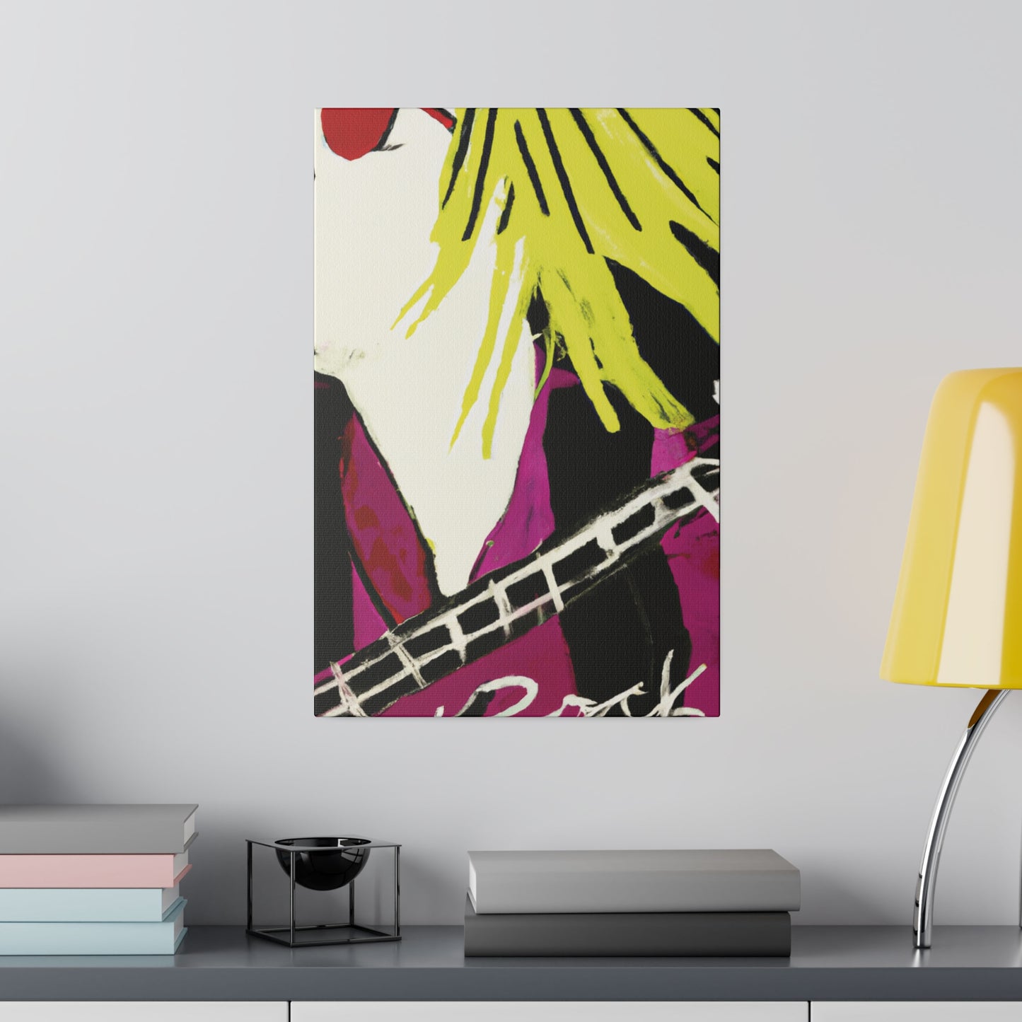 7182Q - Rockstar Painting Print | Face | Abstract | Poster | Home Decor | Wall Art | Music Art | Canvas