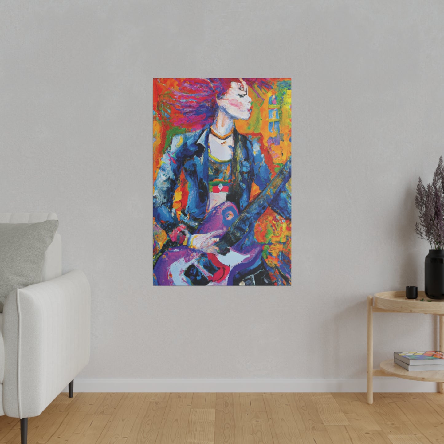 8135R - Rockstar Oil Painting Style Print | Poster | Home Decor | Wall Art | Music Art | Canvas