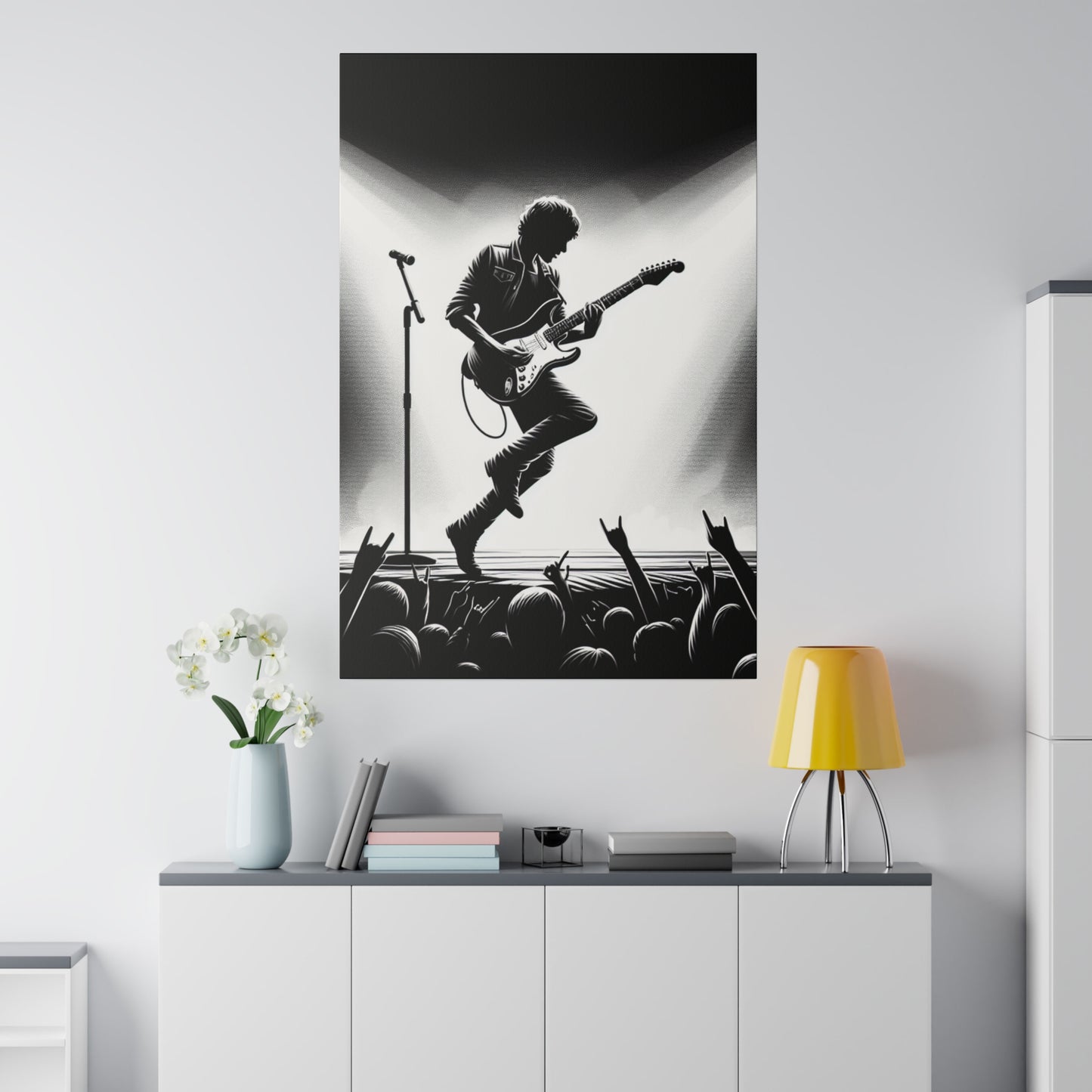 5472J - music art work, rockstar gifts, musician gift ideas, guitar art work, guitar artwork, guitar wall art canvas, playing guitar, decor