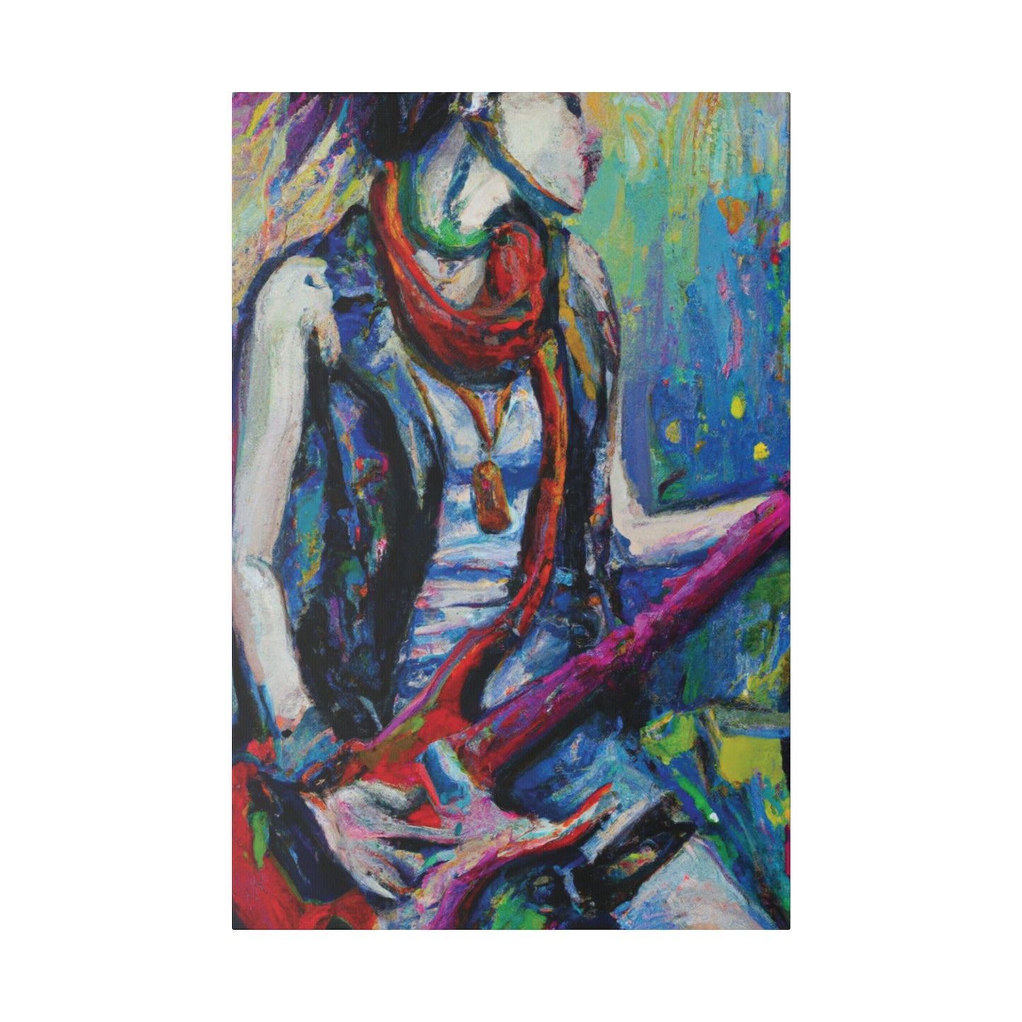 6328G - Rockstar Oil Painting Style Print | Poster | Home Decor | Wall Art | Music Art | Canvas