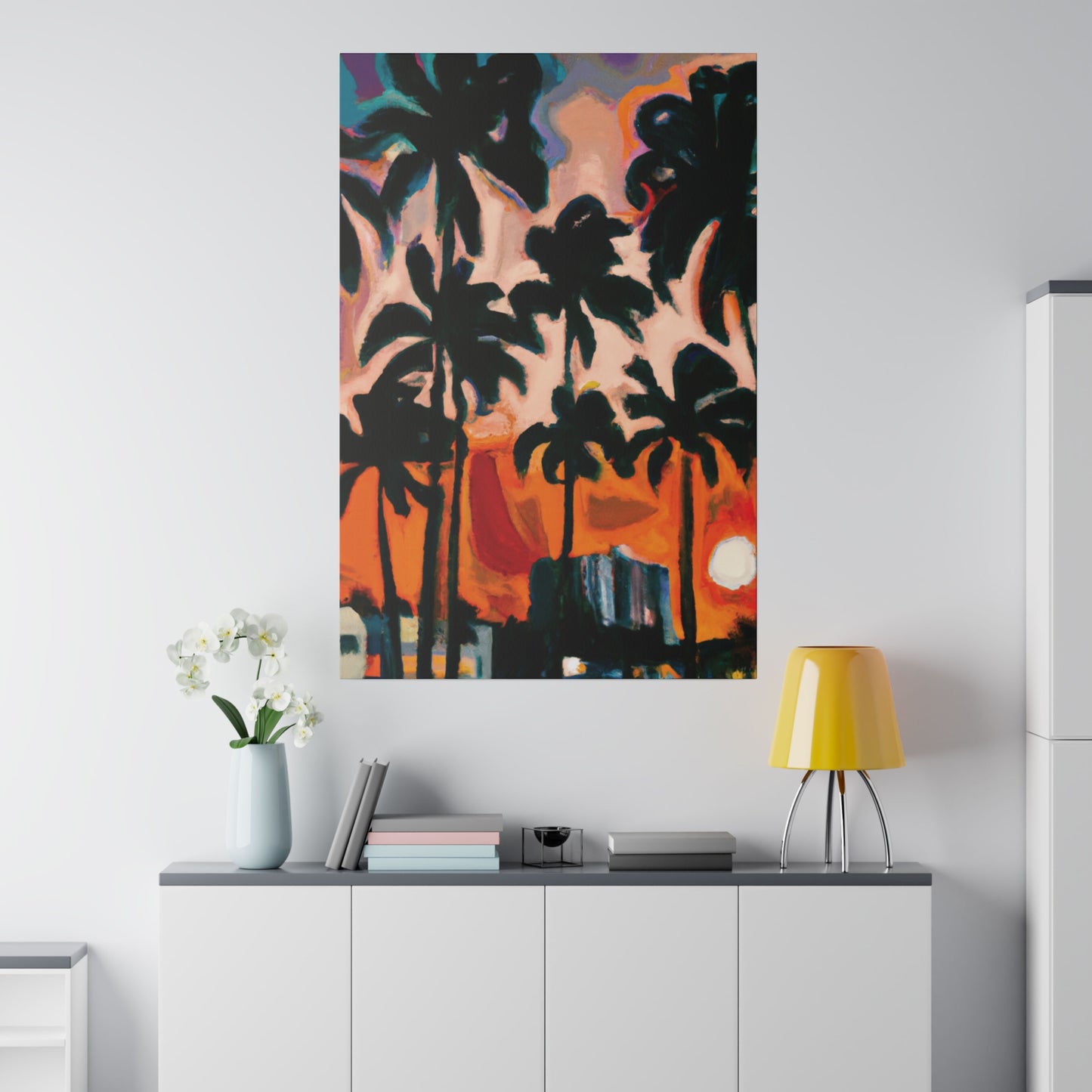 4317T - Miami Beach Sunset Painting Print | Miami | Beach | Sunset | Poster | Home Decor | Wall Art | Canvas