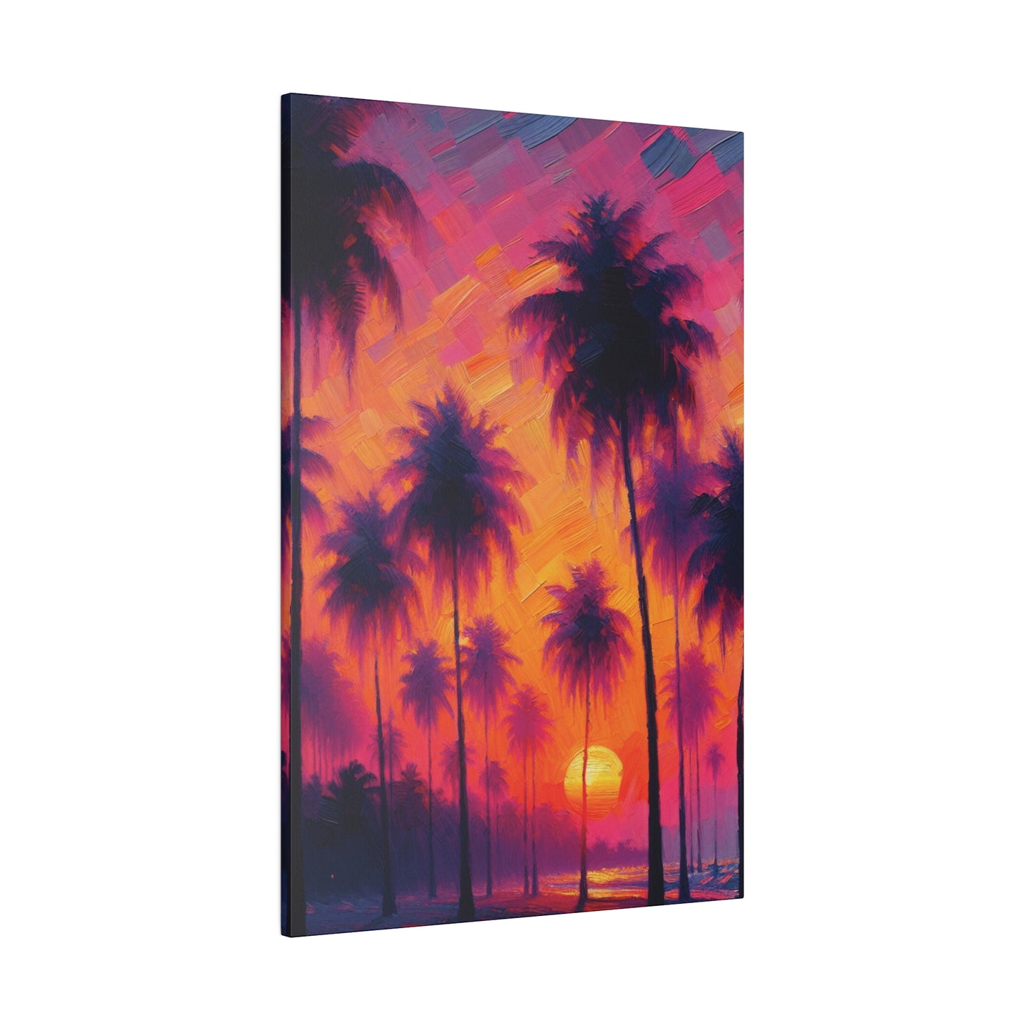 5427H - miami beach art, sunset background, ocean art work, beach art work, sunset designs, miami beach painting, miami beach print