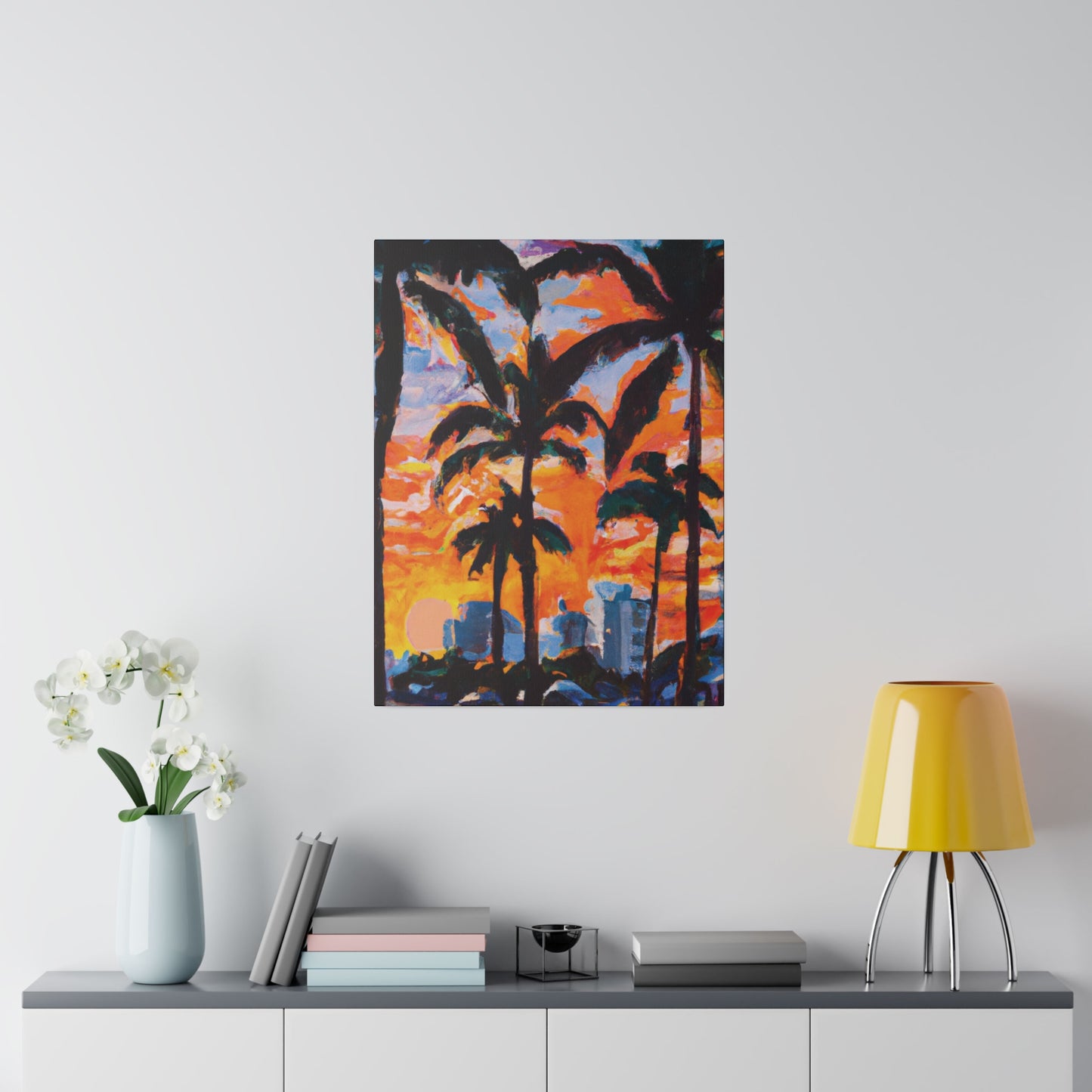 8957Q - Miami Beach Sunset Painting Print | Miami | Beach | Sunset | Poster | Home Decor | Wall Art | Canvas