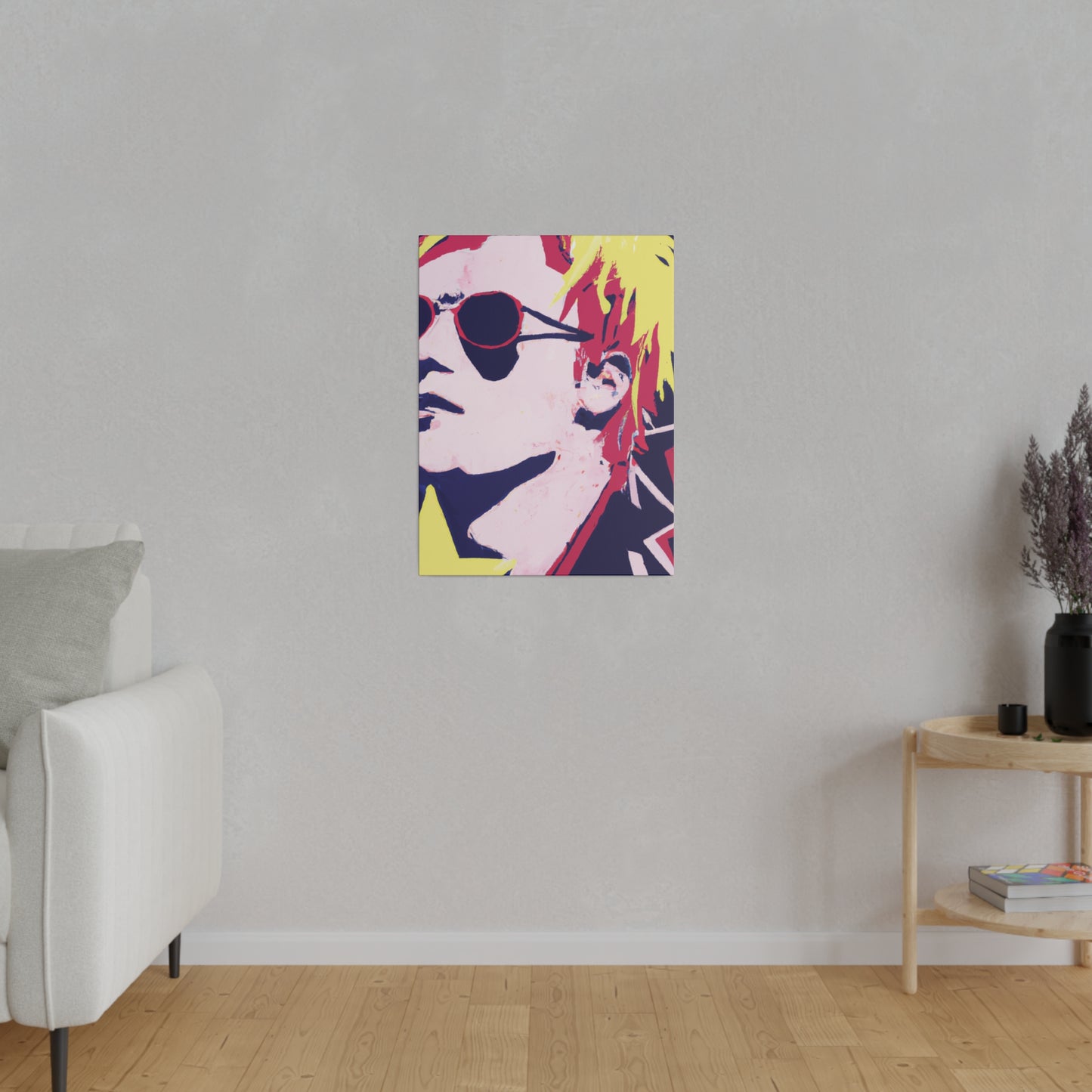 3173K - Rockstar Painting Print | Face | Abstract | Poster | Home Decor | Wall Art | Music Art | Canvas