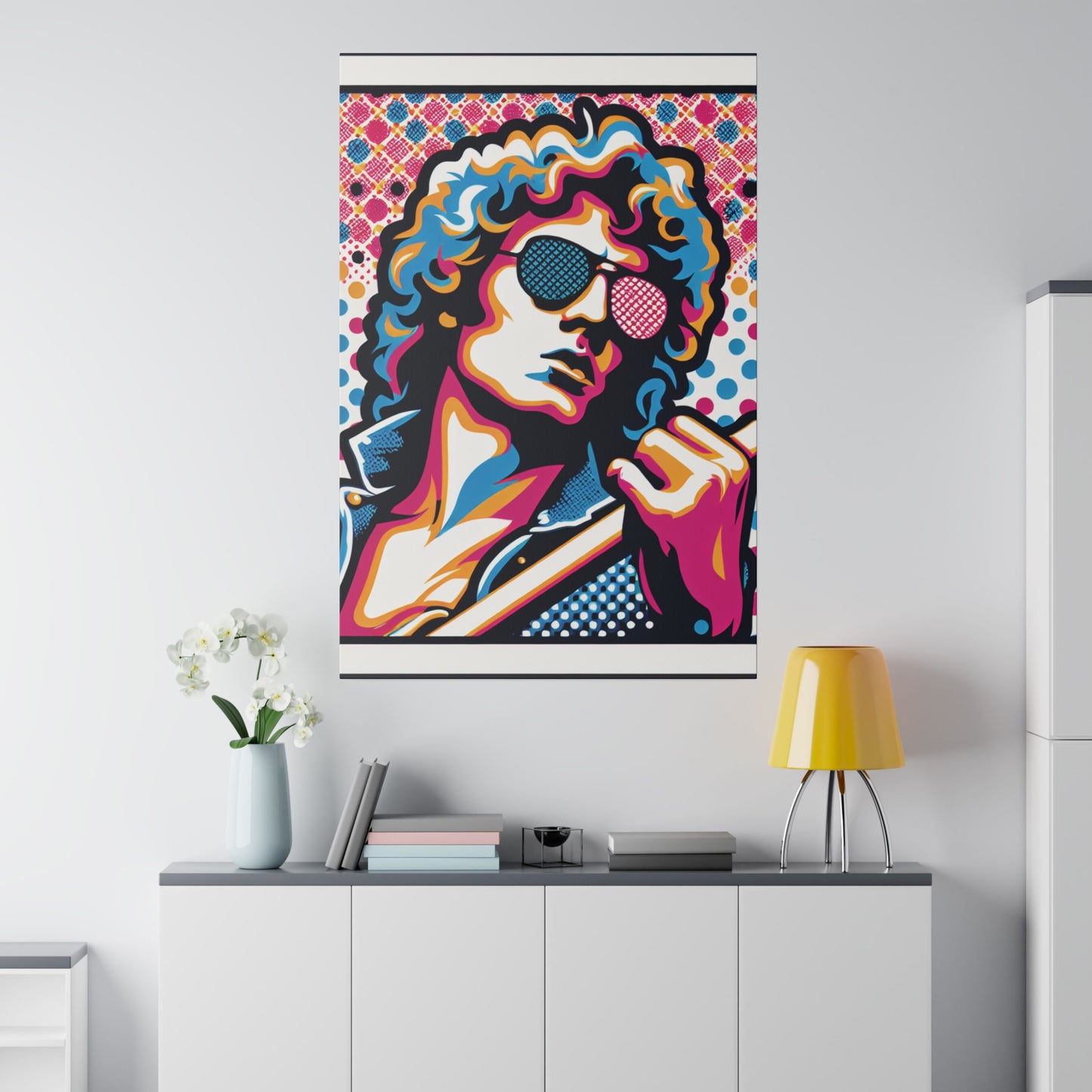 3572X - Rockstar Painting Print | Face | Abstract | Poster | Home Decor | Wall Art | Music Art | Canvas