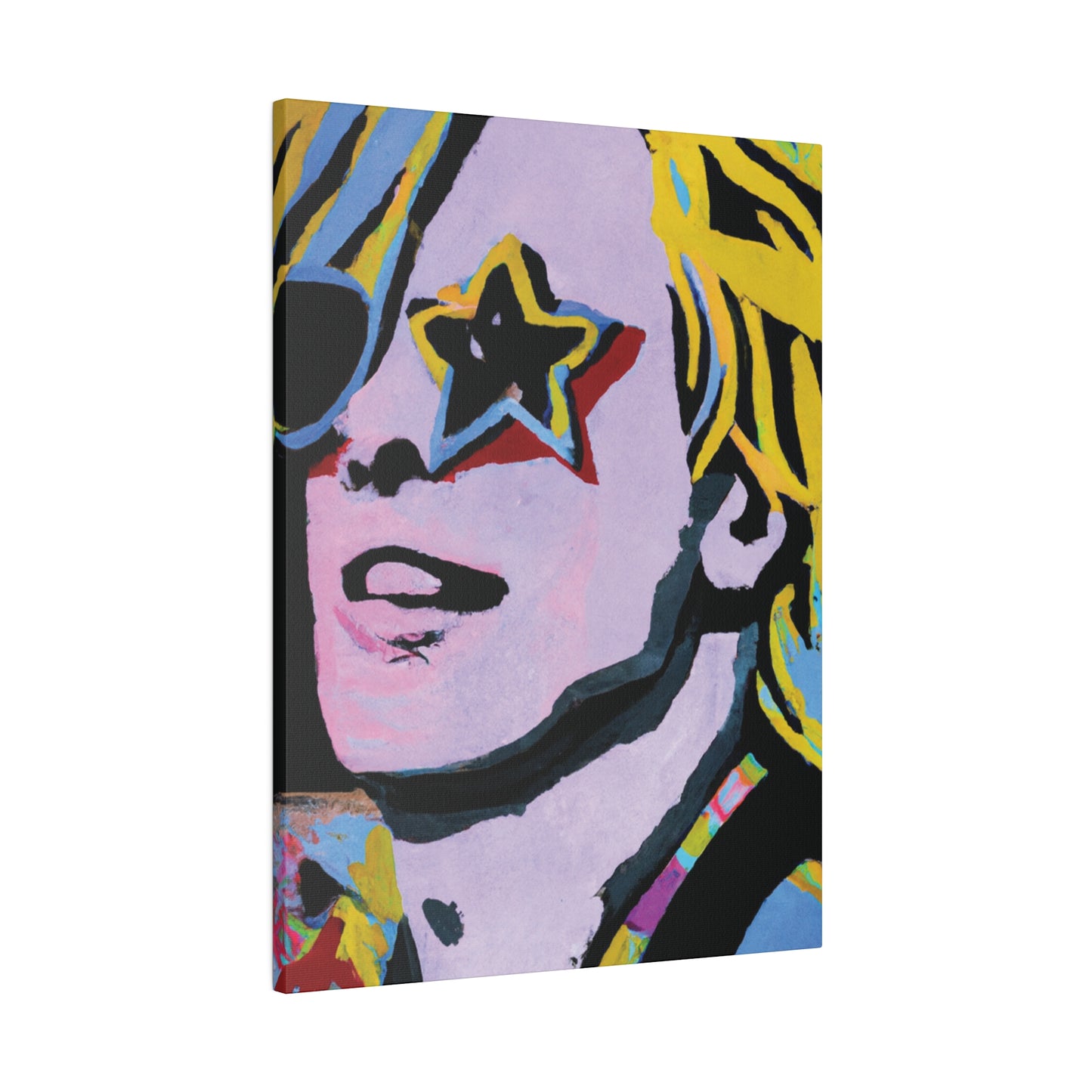 5027F - Rockstar Painting Print | Face | Abstract | Poster | Home Decor | Wall Art | Music Art | Canvas