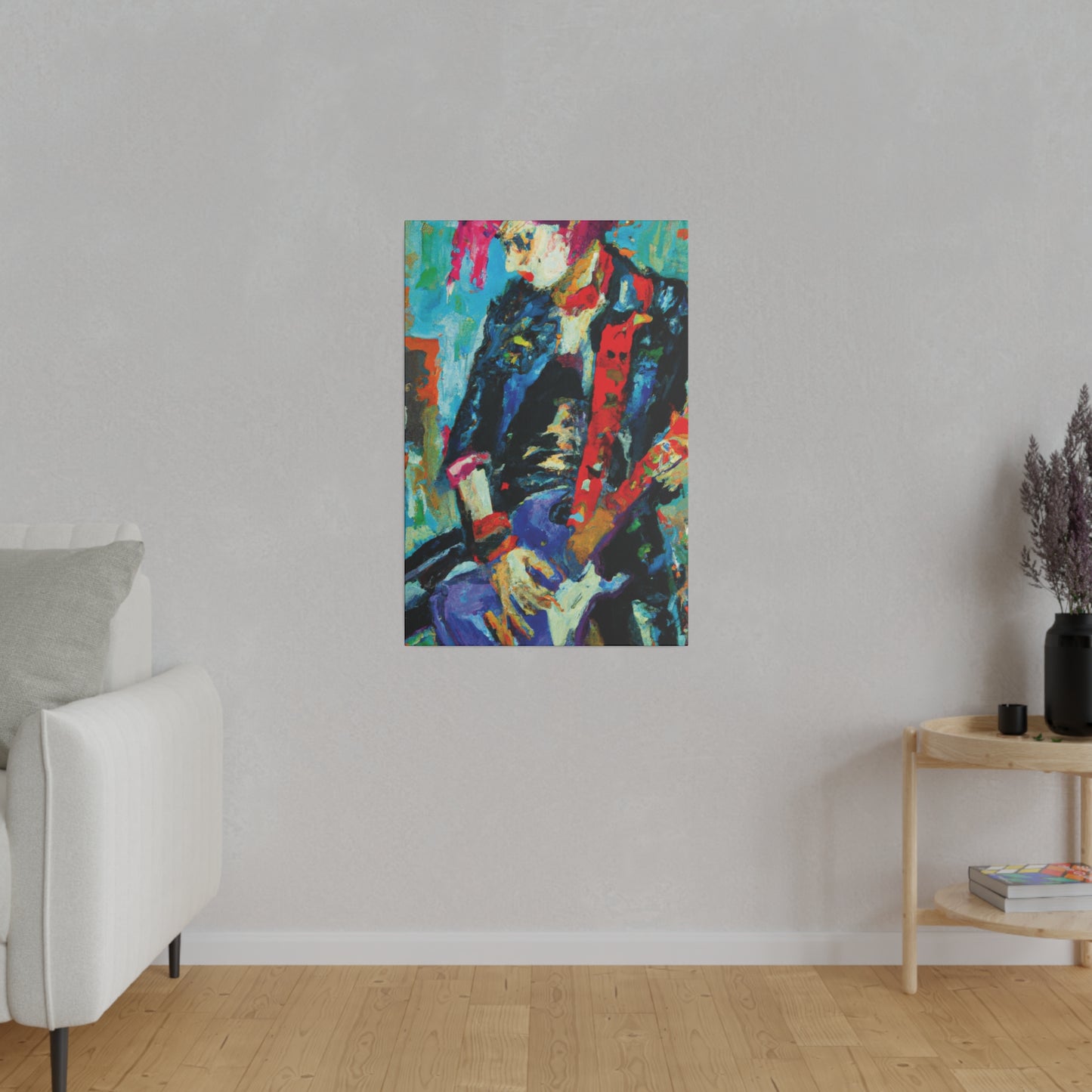 8275Z - Rockstar Oil Painting Style Print | Poster | Home Decor | Wall Art | Music Art | Canvas