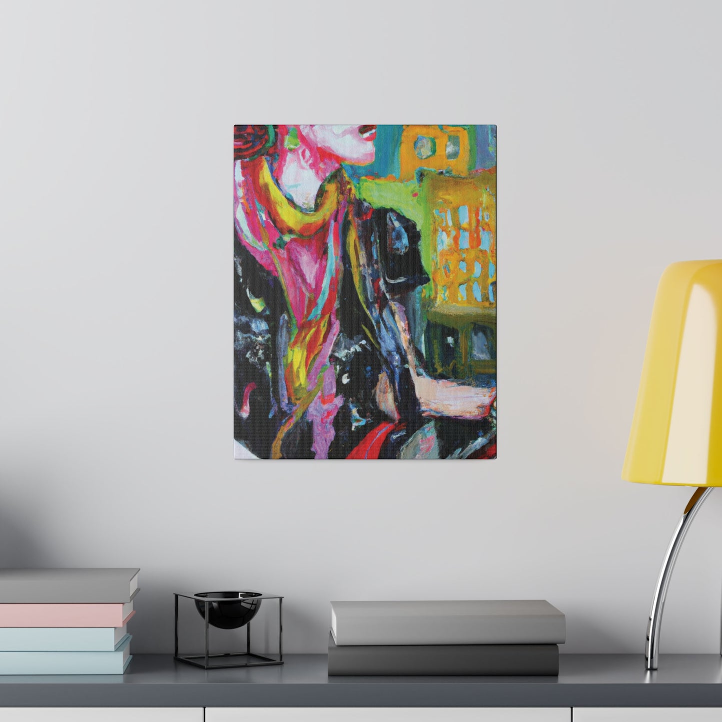 9896T - Rockstar Oil Painting Style Print | Poster | Home Decor | Wall Art | Music Art | Canvas