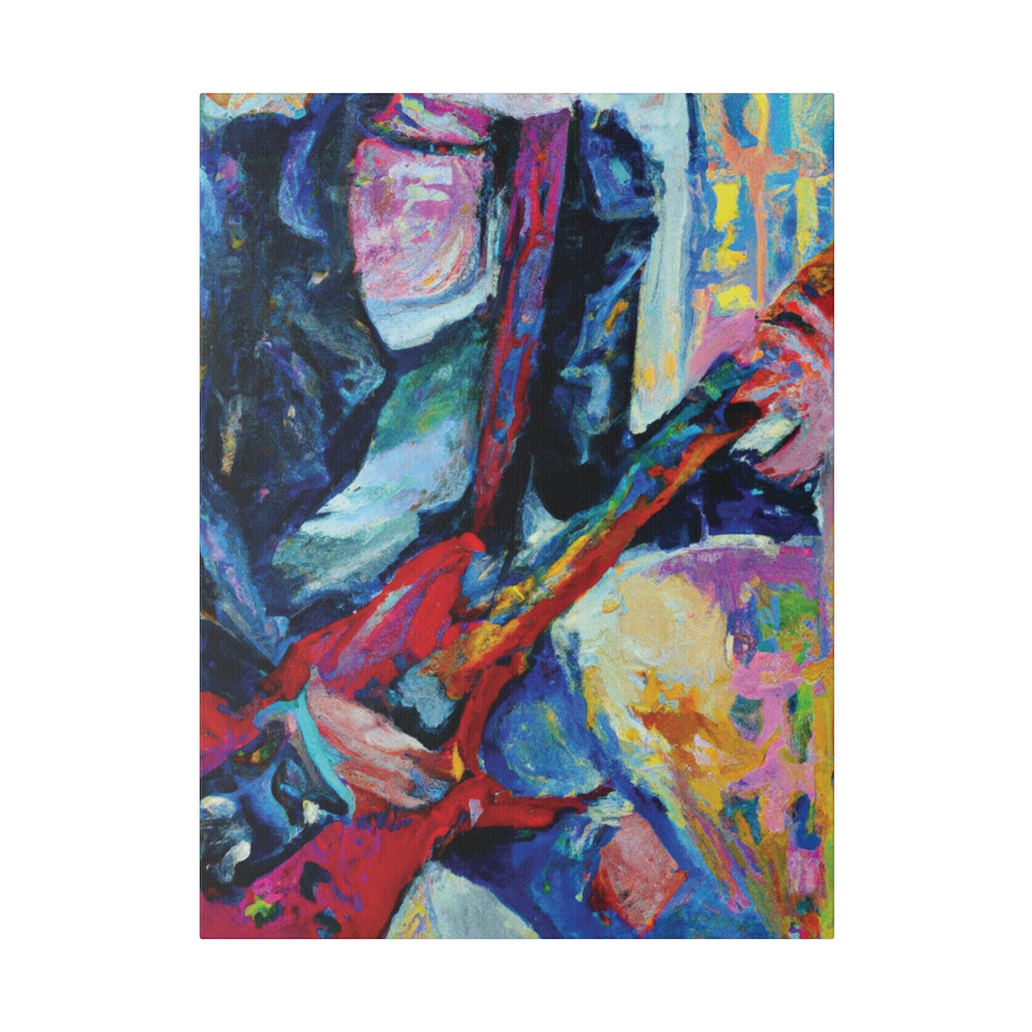 4512K - Rockstar Oil Painting Style Print | Poster | Home Decor | Wall Art | Music Art | Canvas