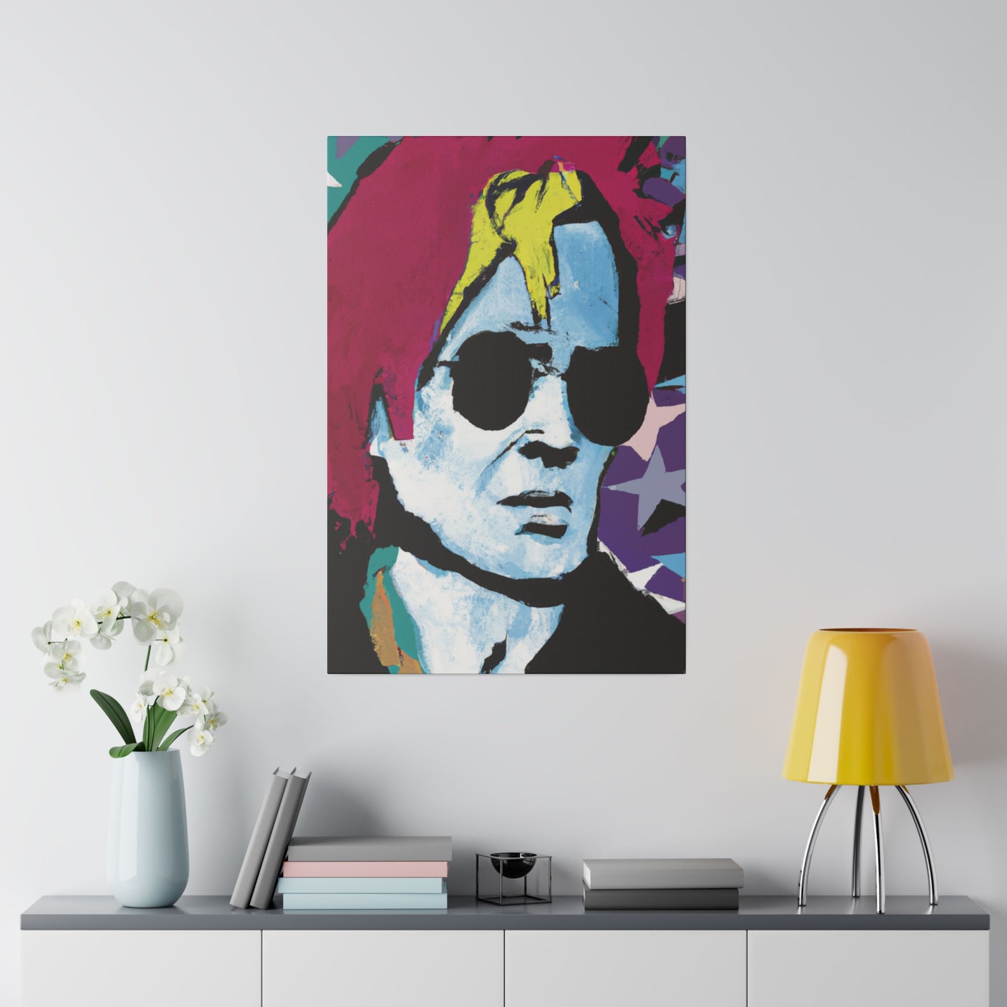 7157H - Rockstar Painting Print | Face | Abstract | Poster | Home Decor | Wall Art | Music Art | Canvas