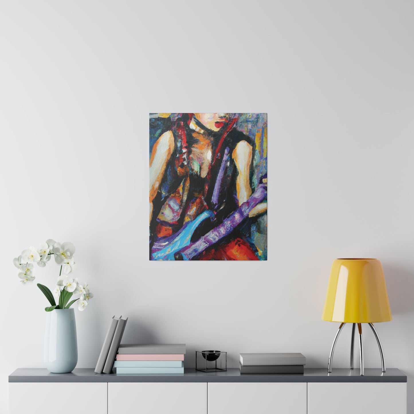 6251Z - Rockstar Oil Painting Style Print | Poster | Home Decor | Wall Art | Music Art | Canvas