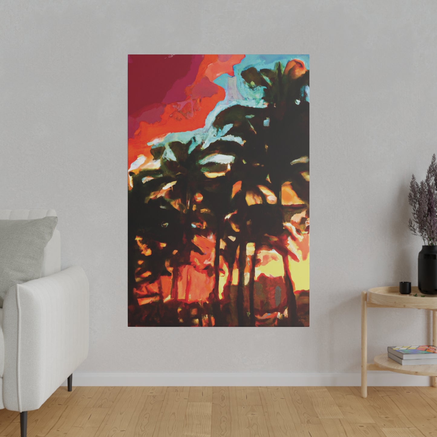 4052W - Miami Beach Sunset Painting Print | Miami | Beach | Sunset | Poster | Home Decor | Wall Art | Canvas