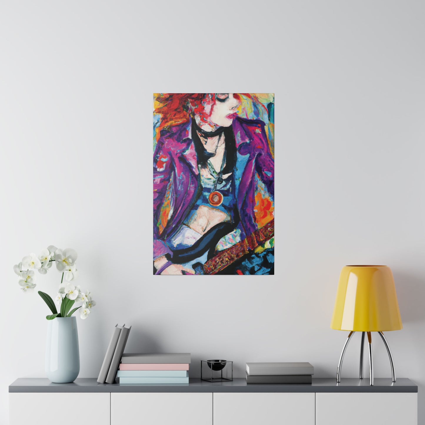 9712Y - Rockstar Oil Painting Style Print | Poster | Home Decor | Wall Art | Music Art | Canvas