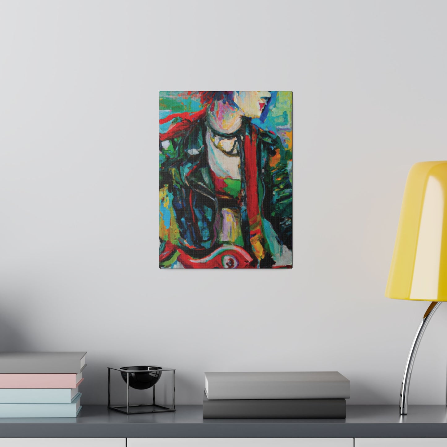 7245X - Rockstar Oil Painting Style Print | Poster | Home Decor | Wall Art | Music Art | Canvas