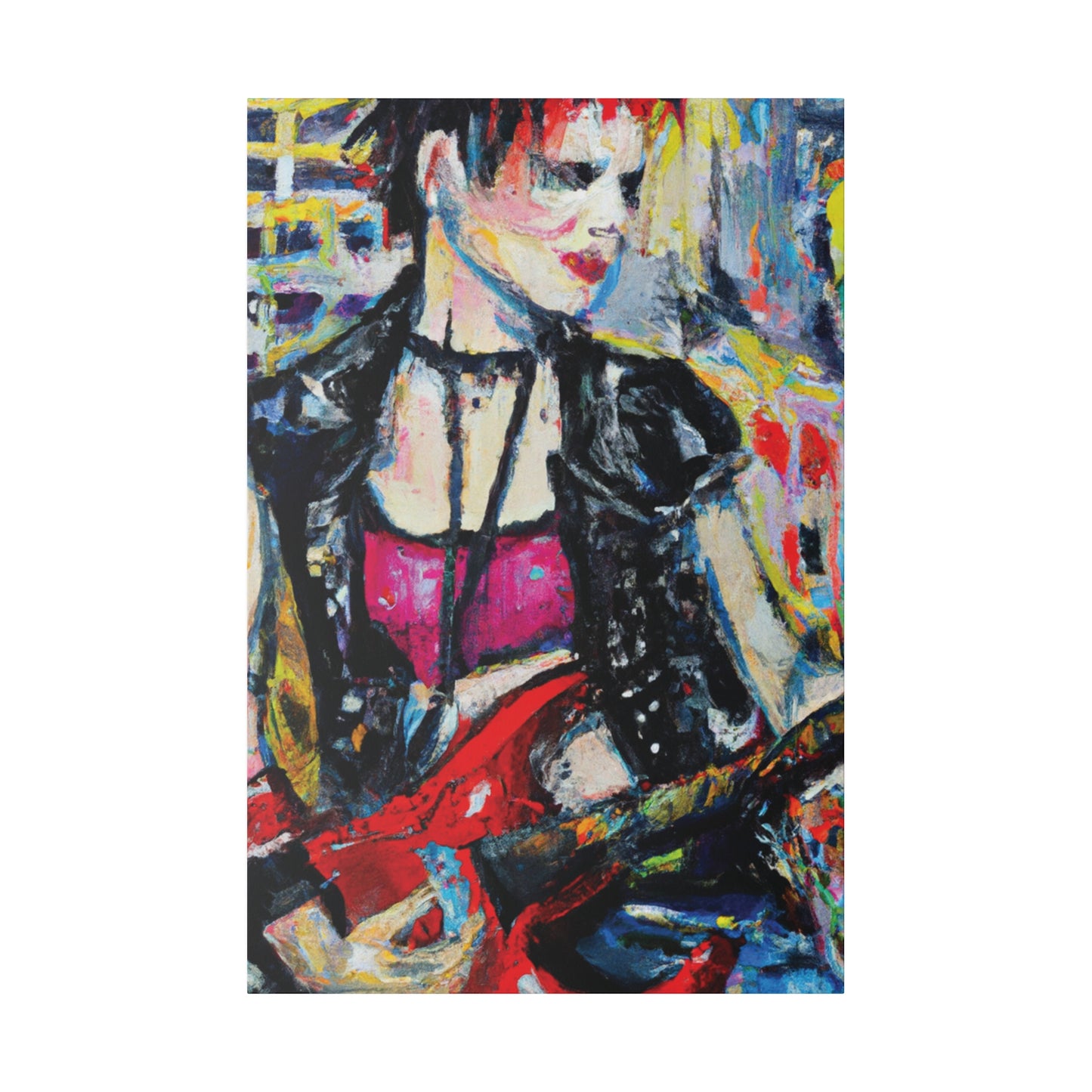 6167B - Rockstar Oil Painting Style Print | Poster | Home Decor | Wall Art | Music Art | Canvas