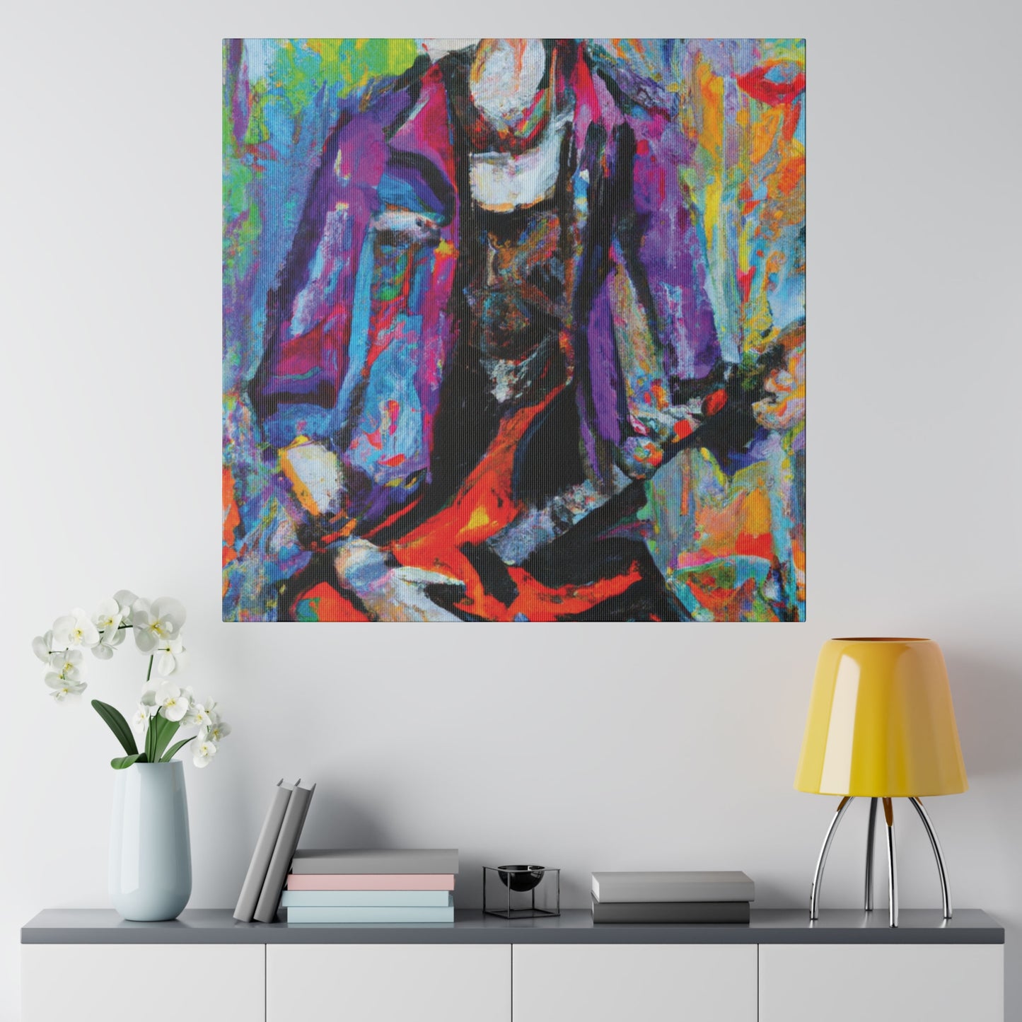 3123Q - Rockstar Oil Painting Style Print | Poster | Home Decor | Wall Art | Music Art | Canvas