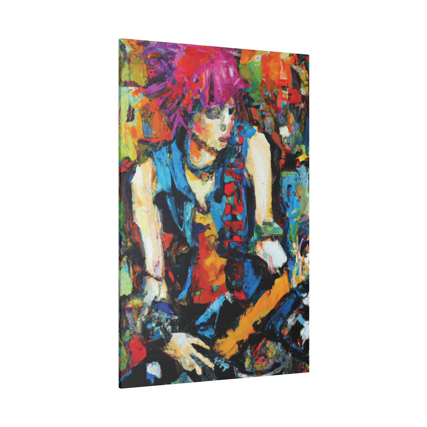 5373K - Rockstar Oil Painting Style Print | Poster | Home Decor | Wall Art | Music Art | Canvas