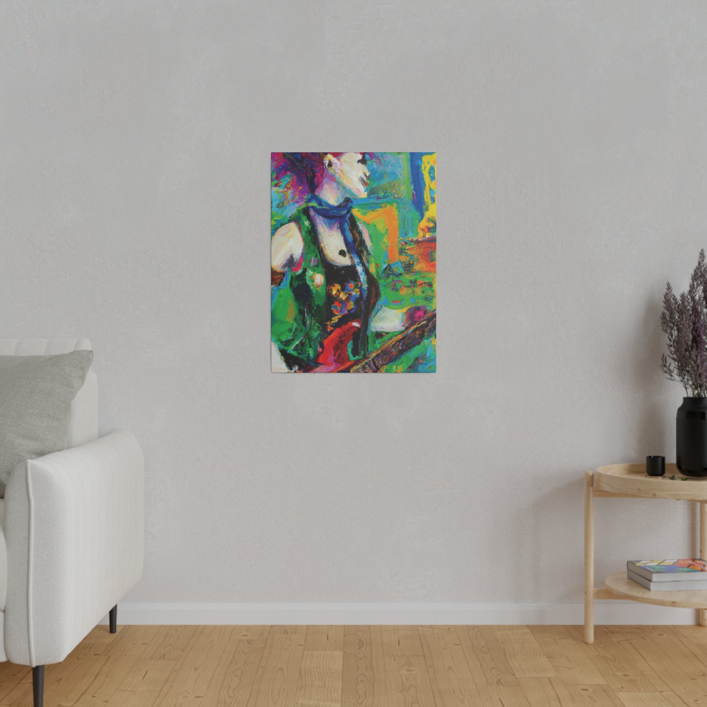 3467C - Rockstar Oil Painting Style Print | Poster | Home Decor | Wall Art | Music Art | Canvas