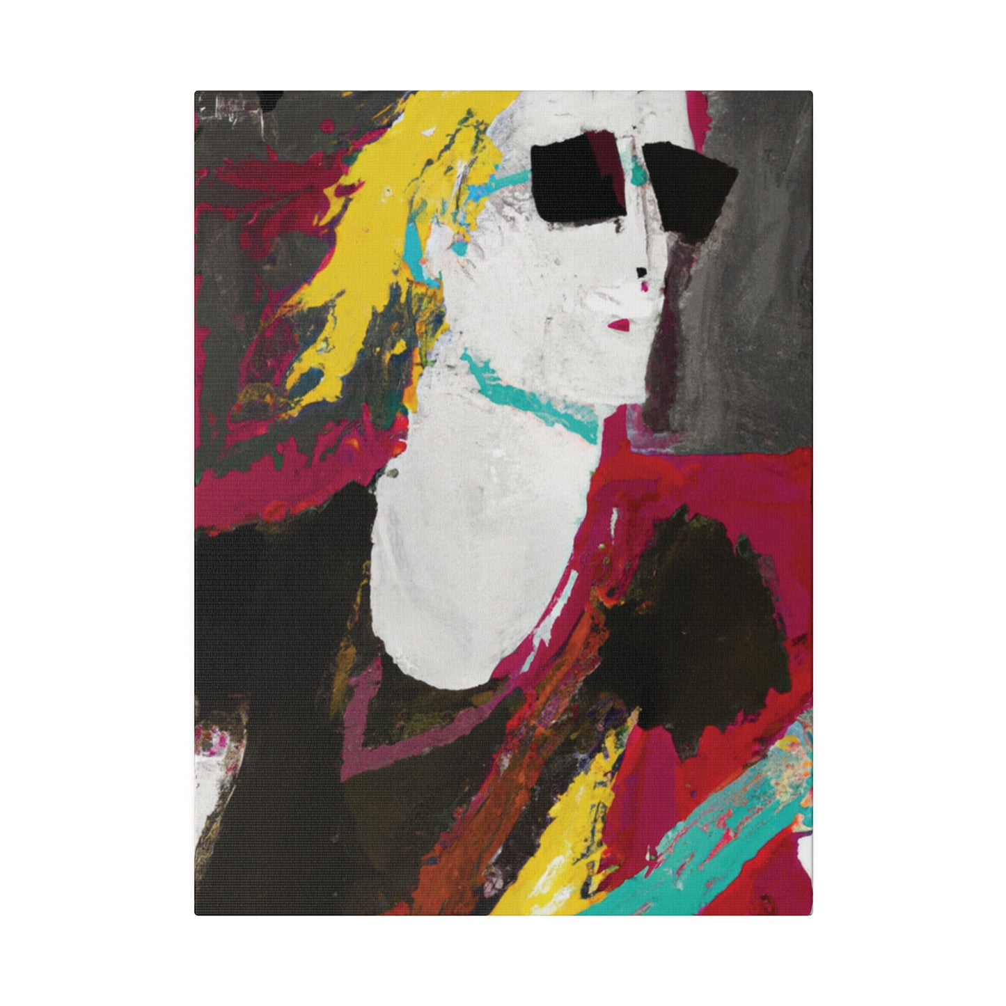 9346S - Rockstar Painting Print | Face | Abstract | Poster | Home Decor | Wall Art | Music Art | Canvas