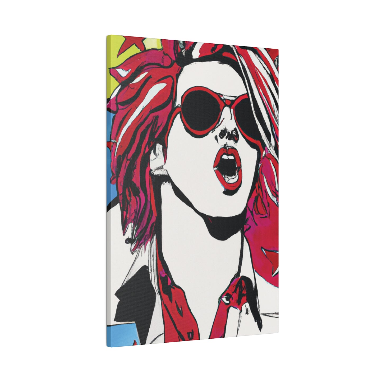 4390K - Rockstar Painting Print | Face | Abstract | Poster | Home Decor | Wall Art | Music Art | Canvas