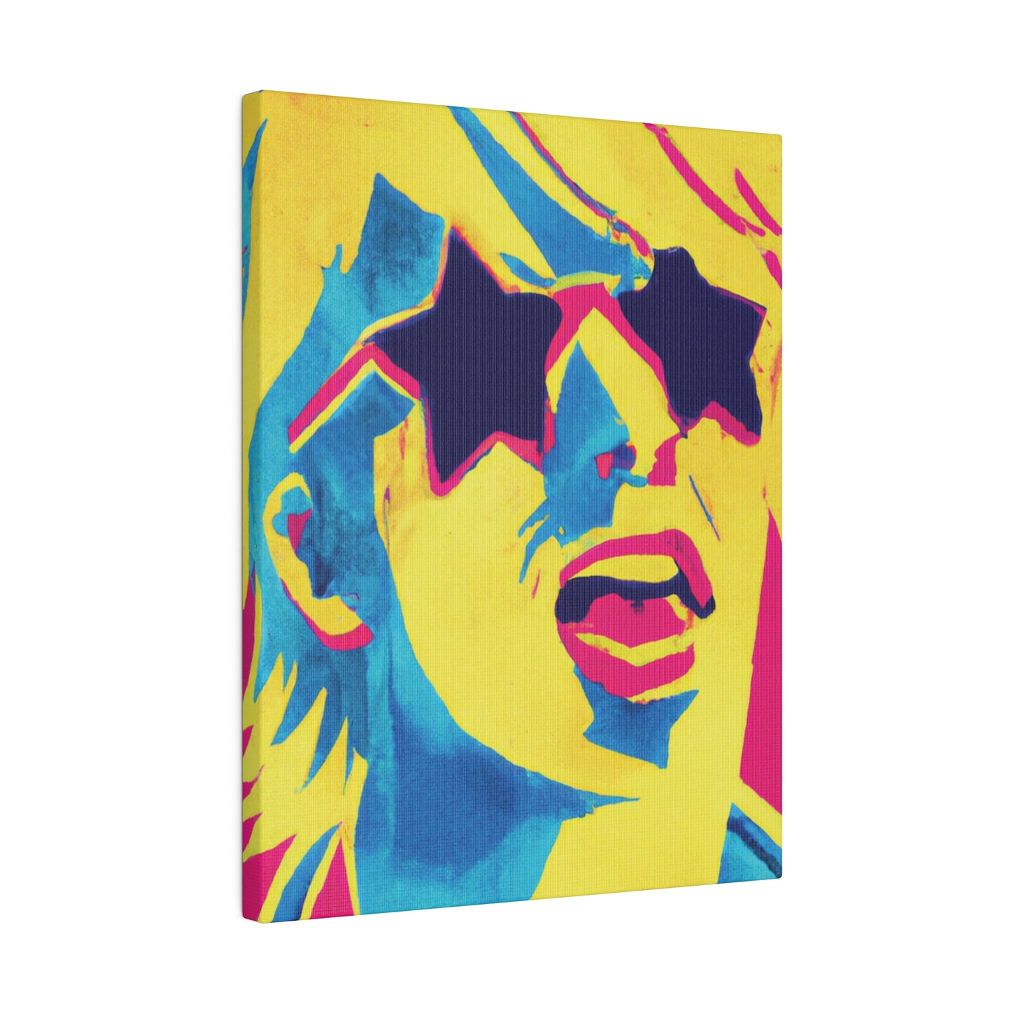 7392X - Rockstar Painting Print | Face | Abstract | Poster | Home Decor | Wall Art | Music Art | Canvas