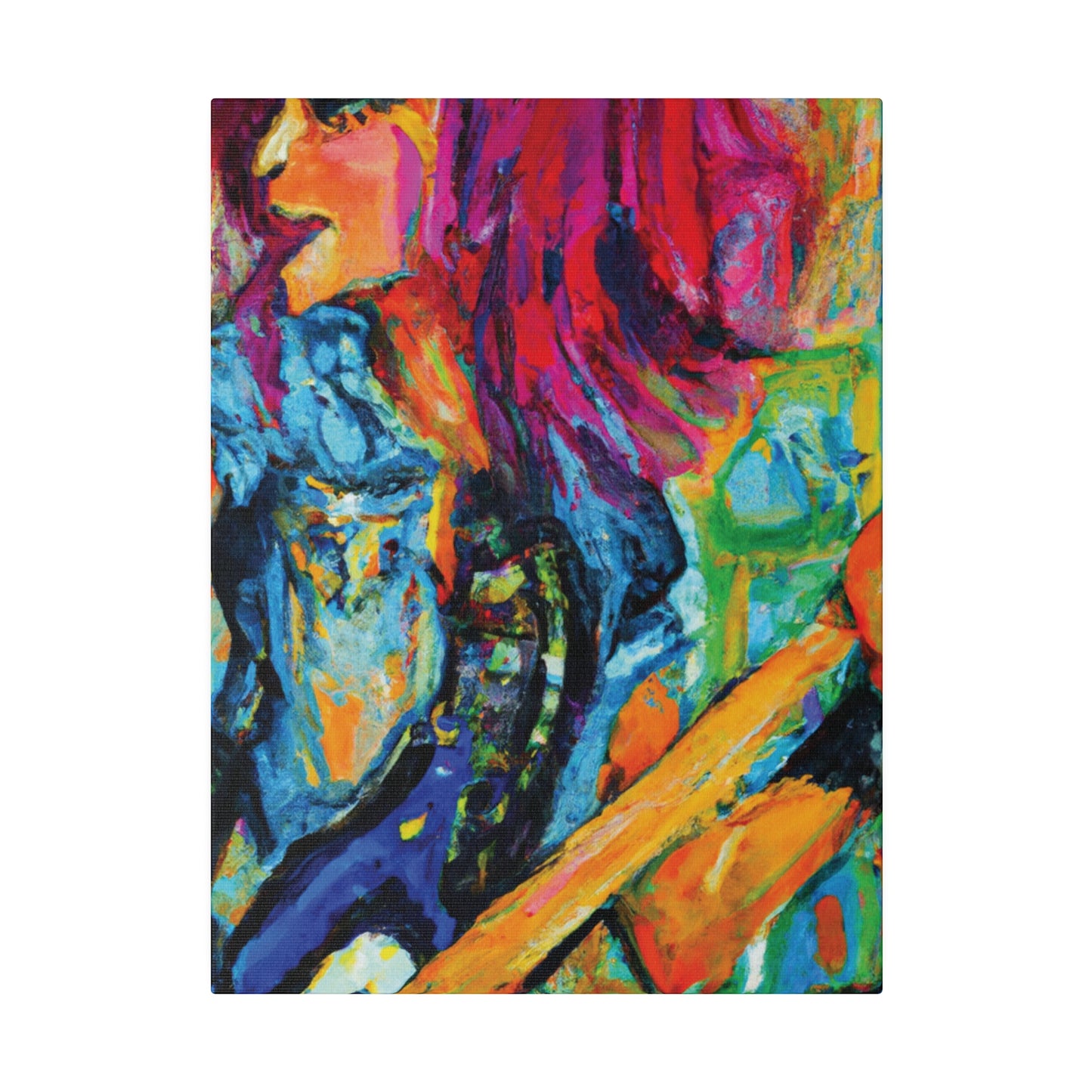 9483V - Rockstar Oil Painting Style Print | Poster | Home Decor | Wall Art | Music Art | Canvas