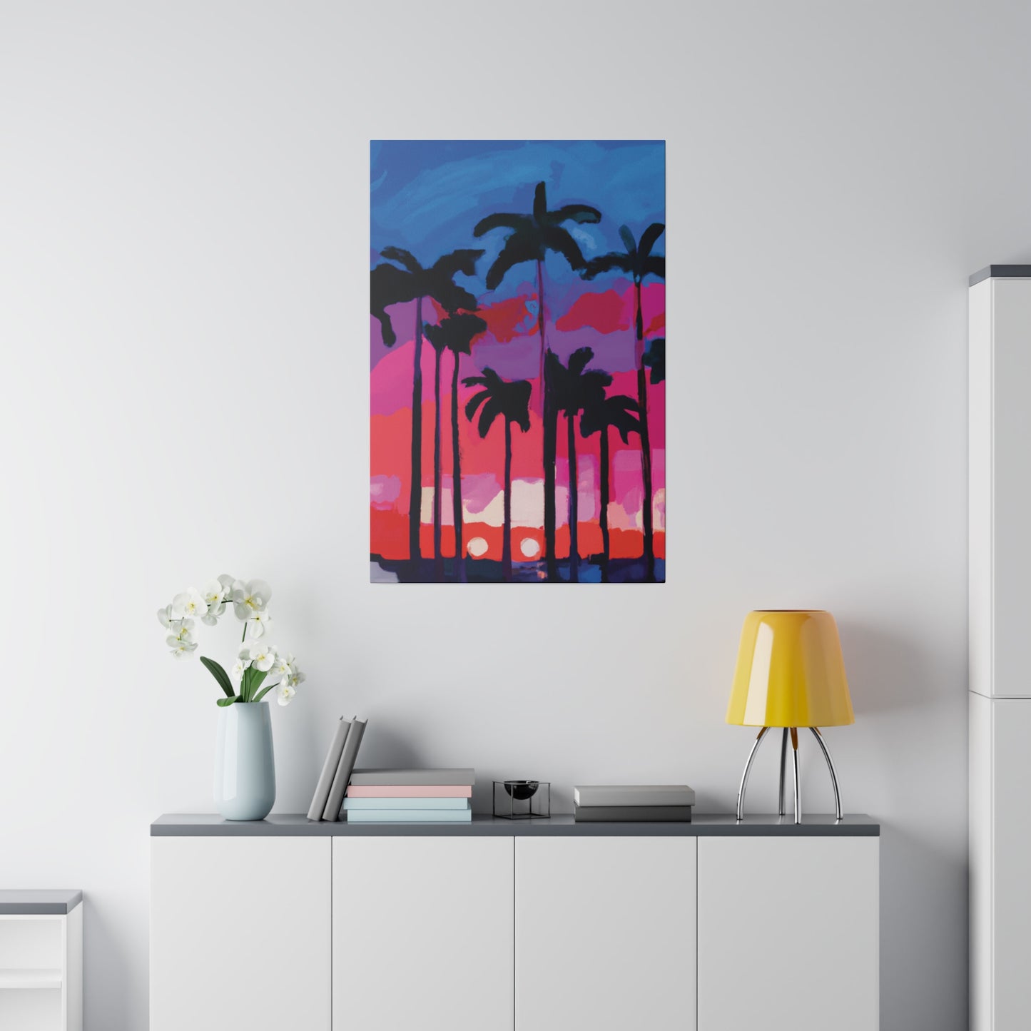 7245Y - Miami Beach Sunset Painting Print | Miami | Beach | Sunset | Poster | Home Decor | Wall Art | Canvas