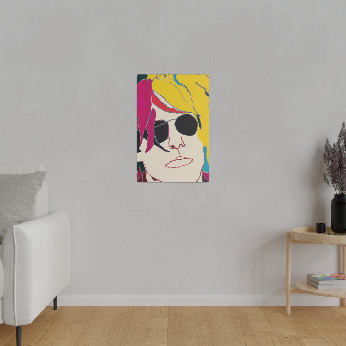 9138E - Rockstar Painting Print | Face | Abstract | Poster | Home Decor | Wall Art | Music Art | Canvas