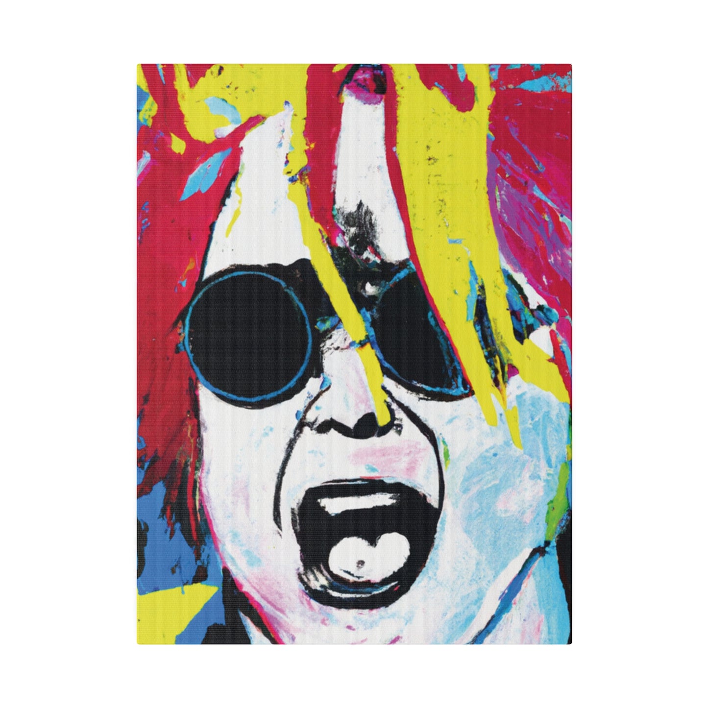 9456X - Rockstar Painting Print | Face | Abstract | Poster | Home Decor | Wall Art | Music Art | Canvas