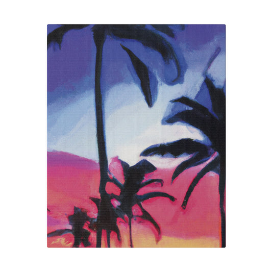 7473F - Miami Beach Sunset Painting Print | Miami | Beach | Sunset | Poster | Home Decor | Wall Art | Canvas