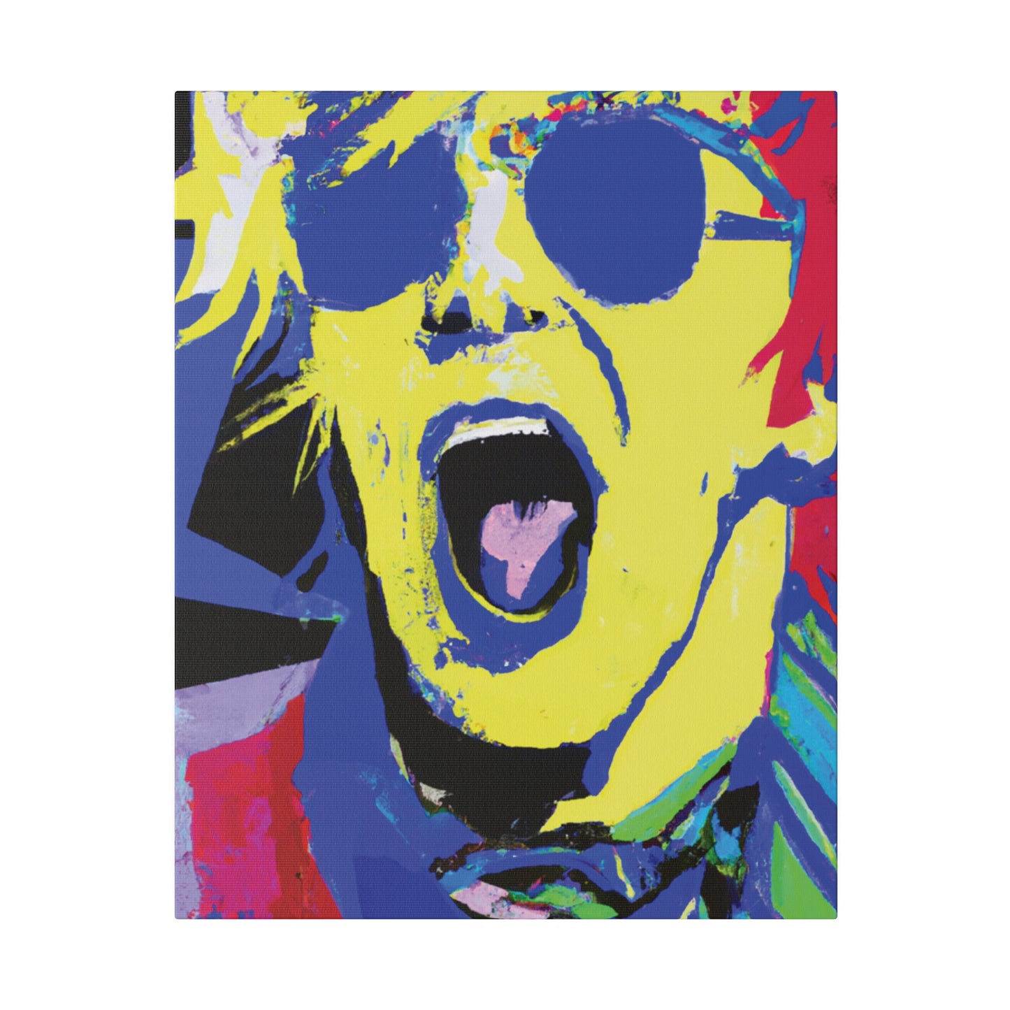 7451T - Rockstar Painting Print | Face | Abstract | Poster | Home Decor | Wall Art | Music Art | Canvas