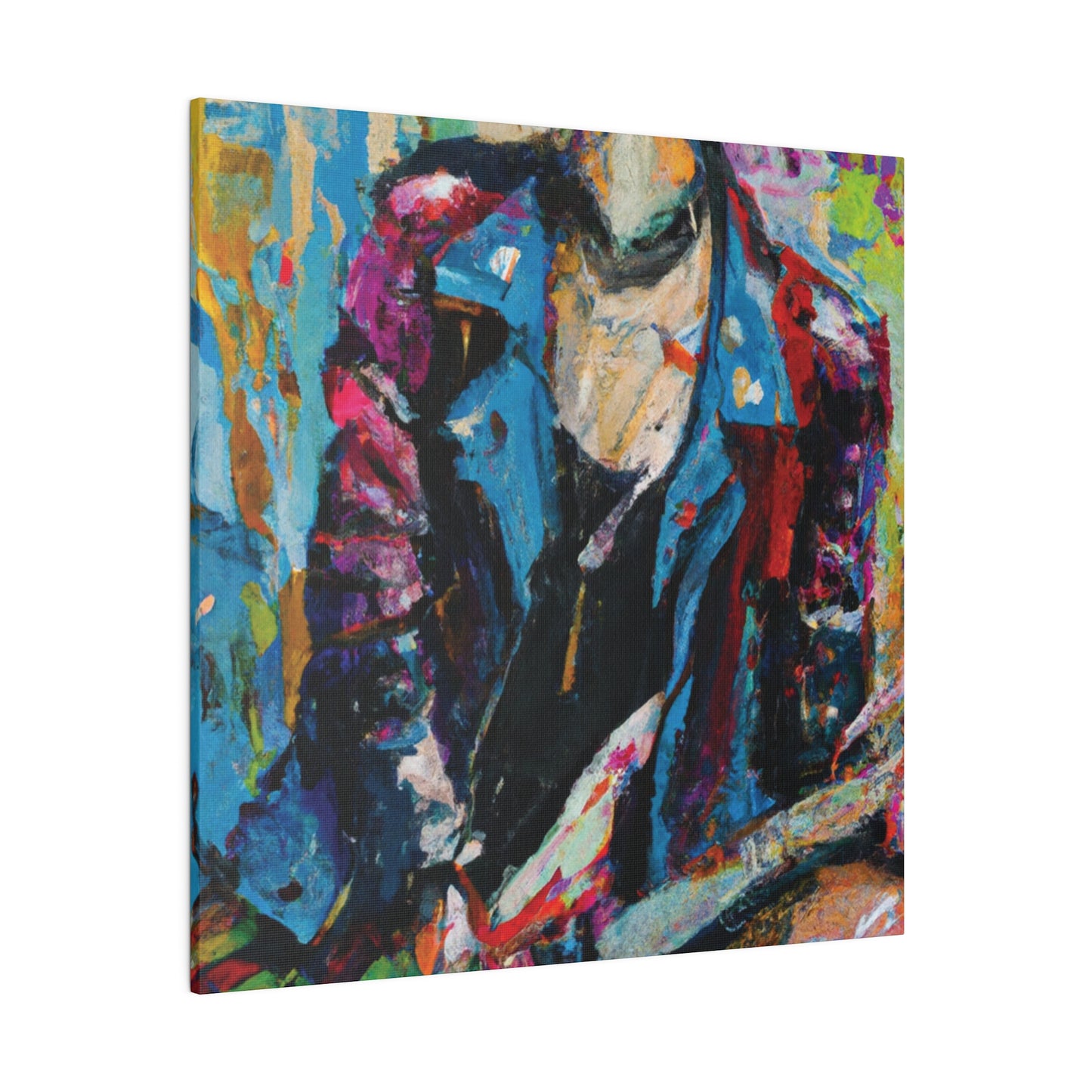 9653F - Rockstar Oil Painting Style Print | Poster | Home Decor | Wall Art | Music Art | Canvas