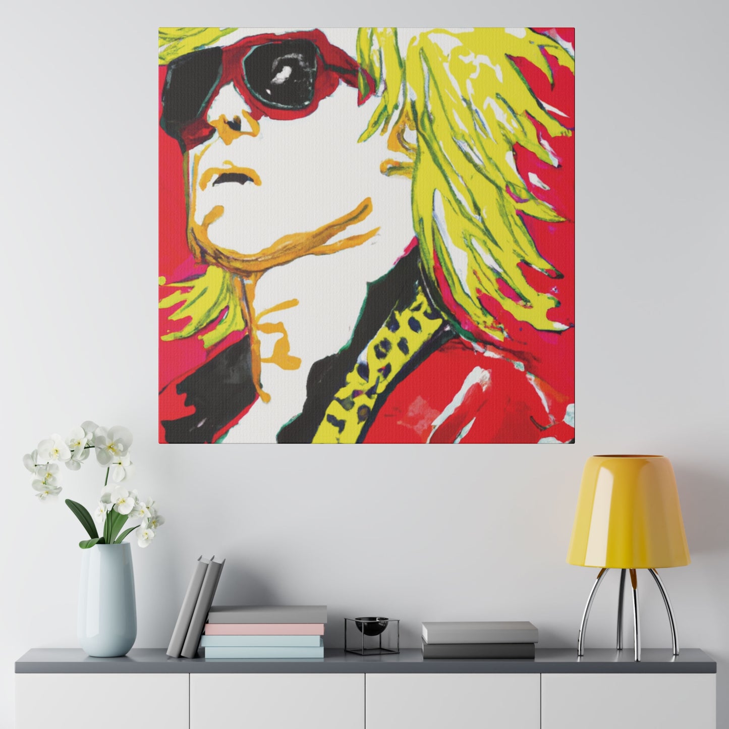 7382Z - Rockstar Painting Print | Face | Abstract | Poster | Home Decor | Wall Art | Music Art | Canvas