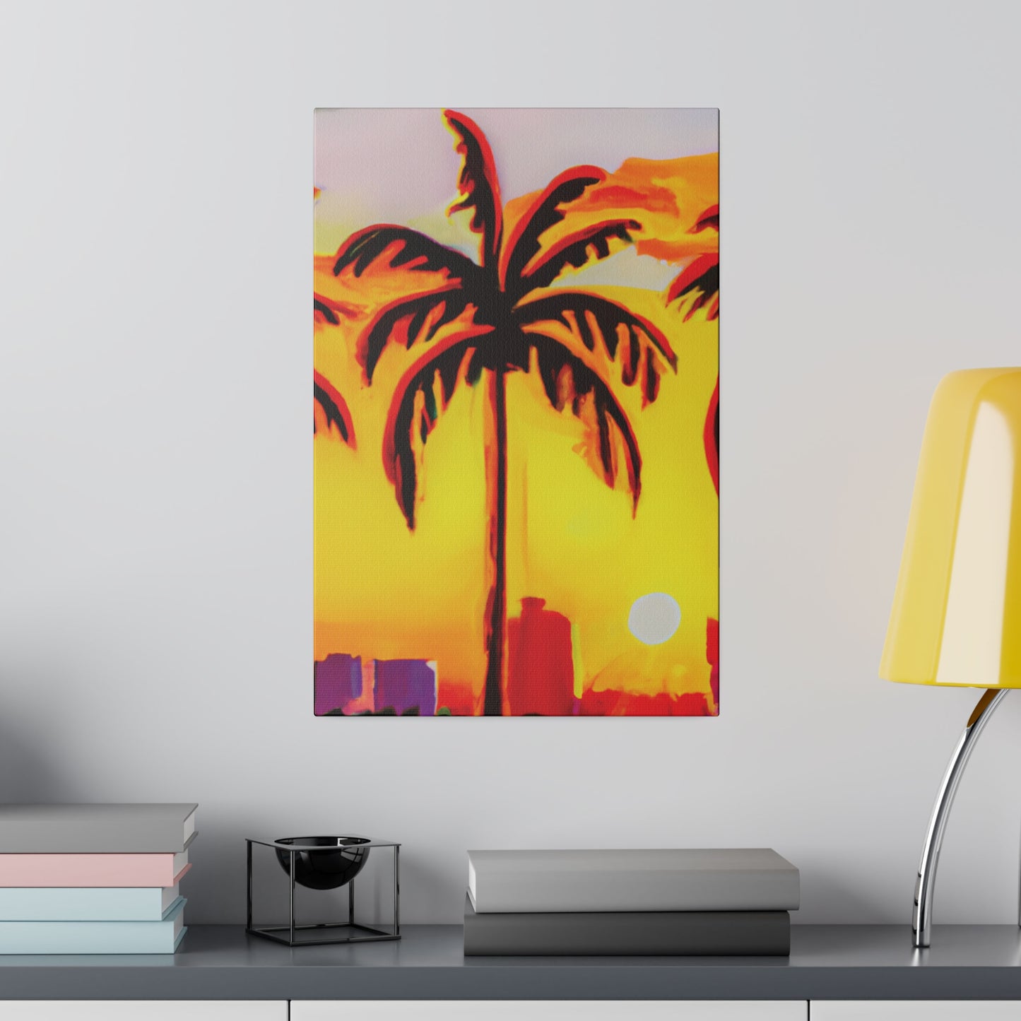 6539T - Miami Beach Sunset Painting Print | Miami | Beach | Sunset | Poster | Home Decor | Wall Art | Canvas