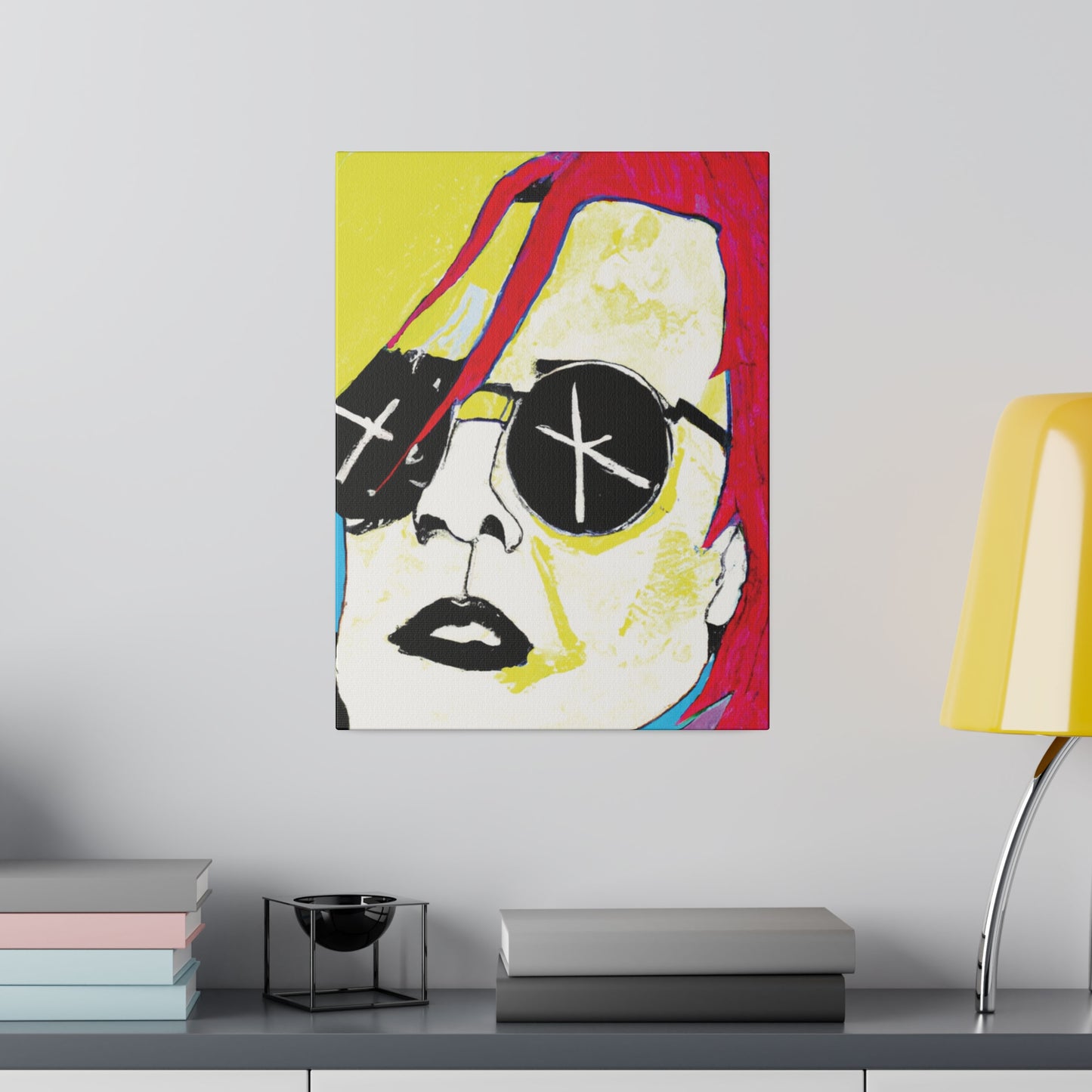 4152P - Rockstar Painting Print | Face | Abstract | Poster | Home Decor | Wall Art | Music Art | Canvas