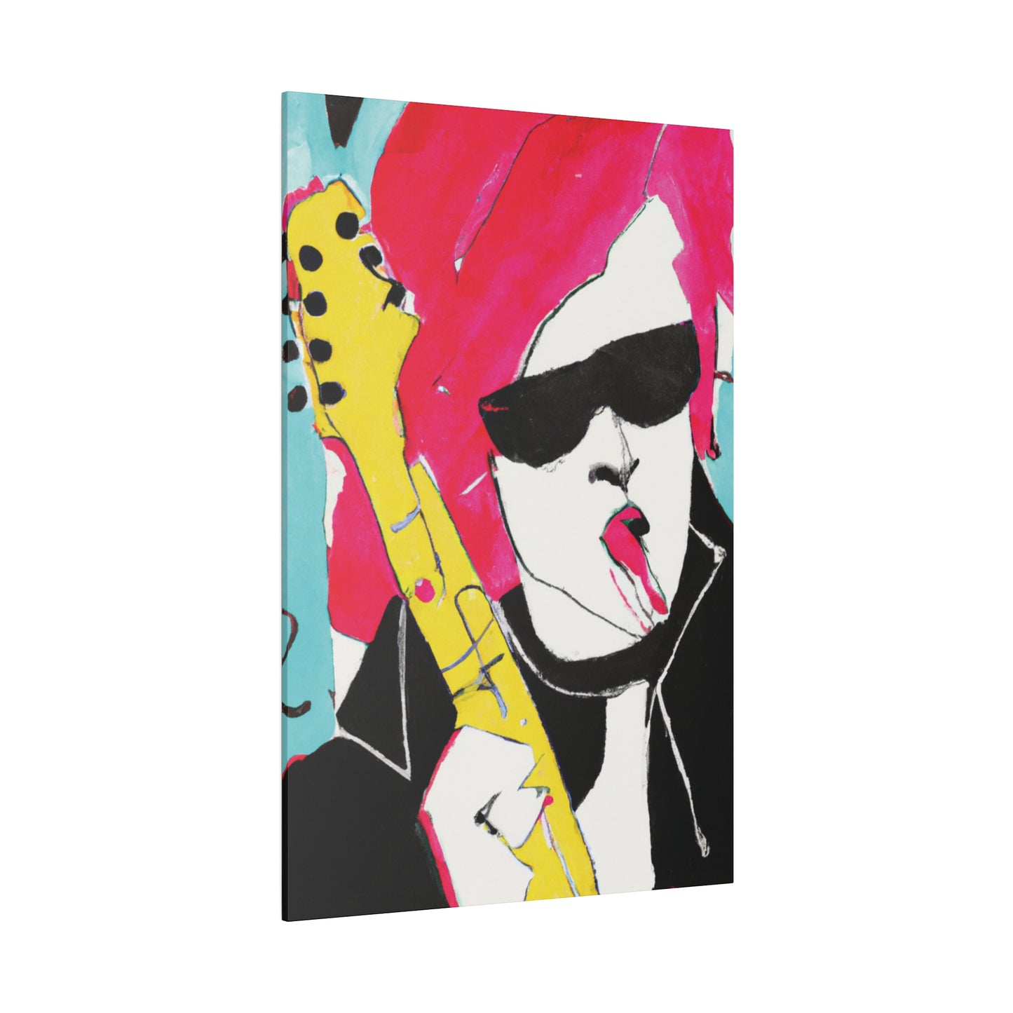 8791V - Rockstar Painting Print | Face | Abstract | Poster | Home Decor | Wall Art | Music Art | Canvas