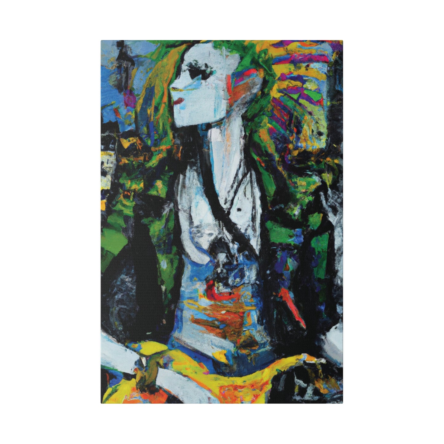 2708A - Rockstar Oil Painting Style Print | Poster | Home Decor | Wall Art | Music Art | Canvas