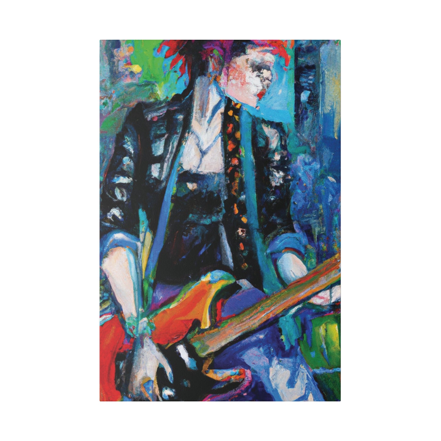 7376R - Rockstar Oil Painting Style Print | Poster | Home Decor | Wall Art | Music Art | Canvas