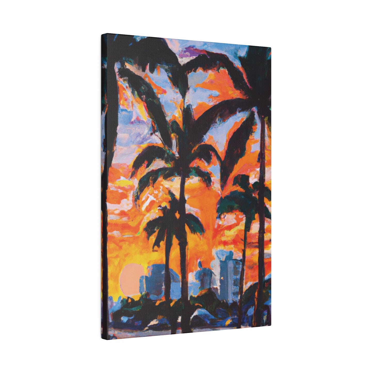 8957Q - Miami Beach Sunset Painting Print | Miami | Beach | Sunset | Poster | Home Decor | Wall Art | Canvas