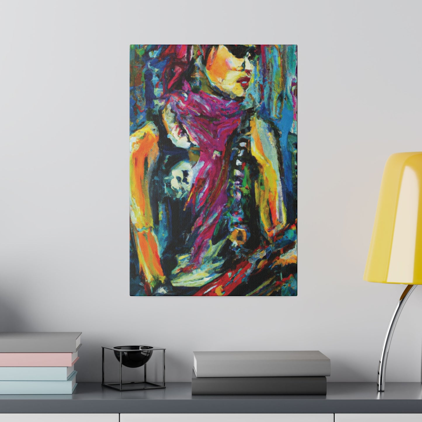 4264P - Rockstar Oil Painting Style Print | Poster | Home Decor | Wall Art | Music Art | Canvas