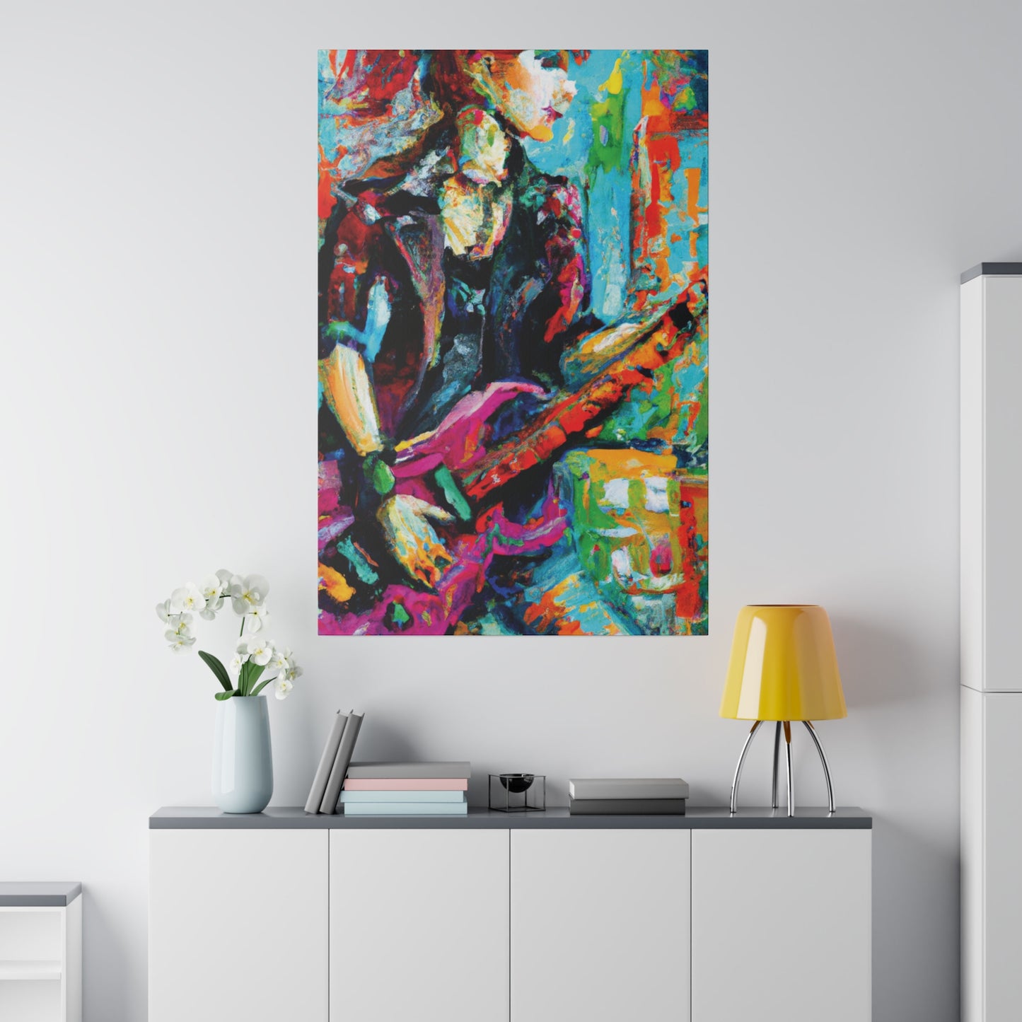 5003E - Rockstar Oil Painting Style Print | Poster | Home Decor | Wall Art | Music Art | Canvas