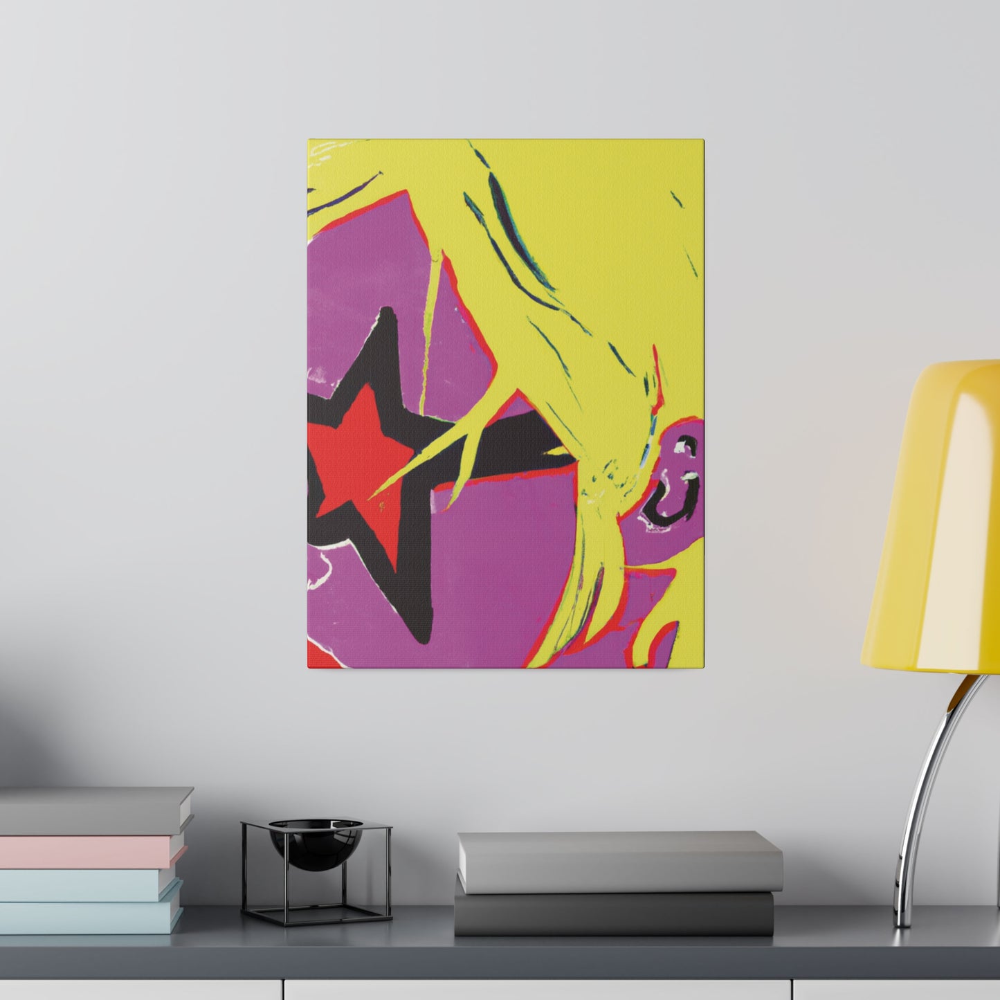 938K - Rockstar Painting Print | Face | Abstract | Poster | Home Decor | Wall Art | Music Art | Canvas