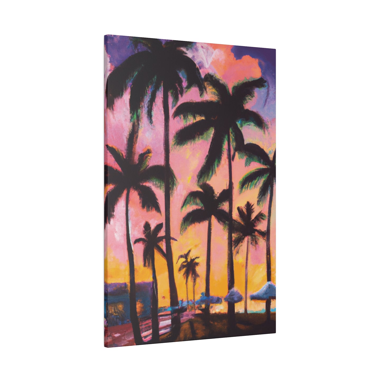 7524X - Miami Beach Sunset Painting Print | Miami | Beach | Sunset | Poster | Home Decor | Wall Art | Canvas